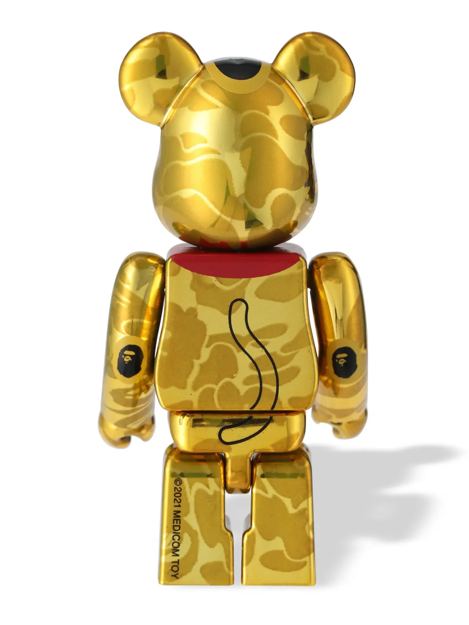 BE@RBRICK Bape (R) Manekineko Gold Plated & Daruma Silver Plated 100% & 400% (4Pcs Set) - Image 3