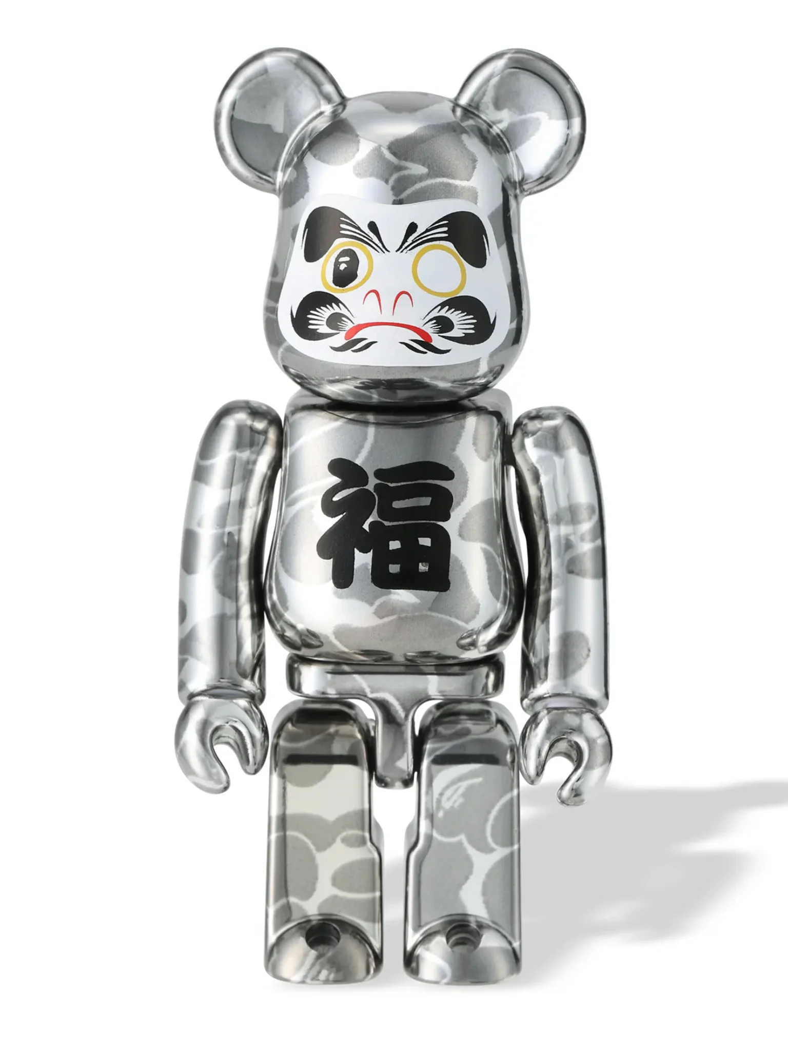 BE@RBRICK Bape (R) Manekineko Gold Plated & Daruma Silver Plated 100% & 400% (4Pcs Set) - Image 4