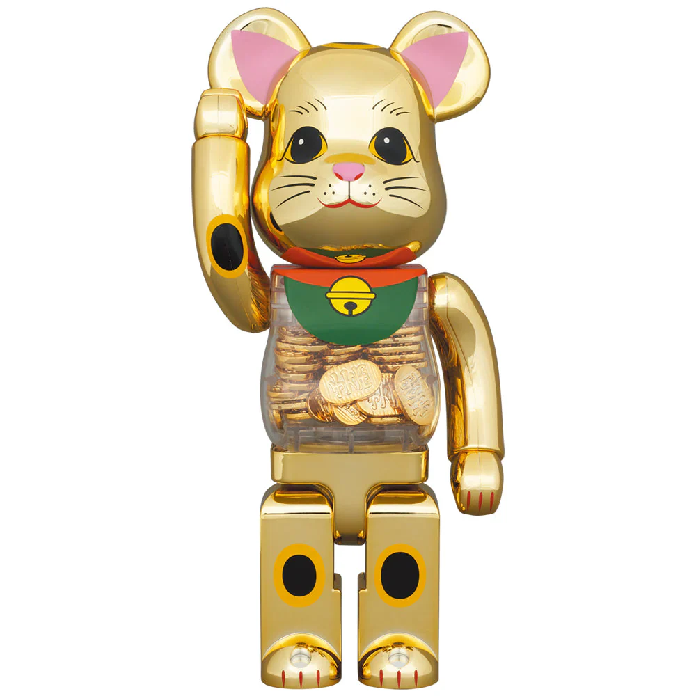 BE@RBRICK Manekineko Koban Gold Plated 1000%(ASK) - Image 2