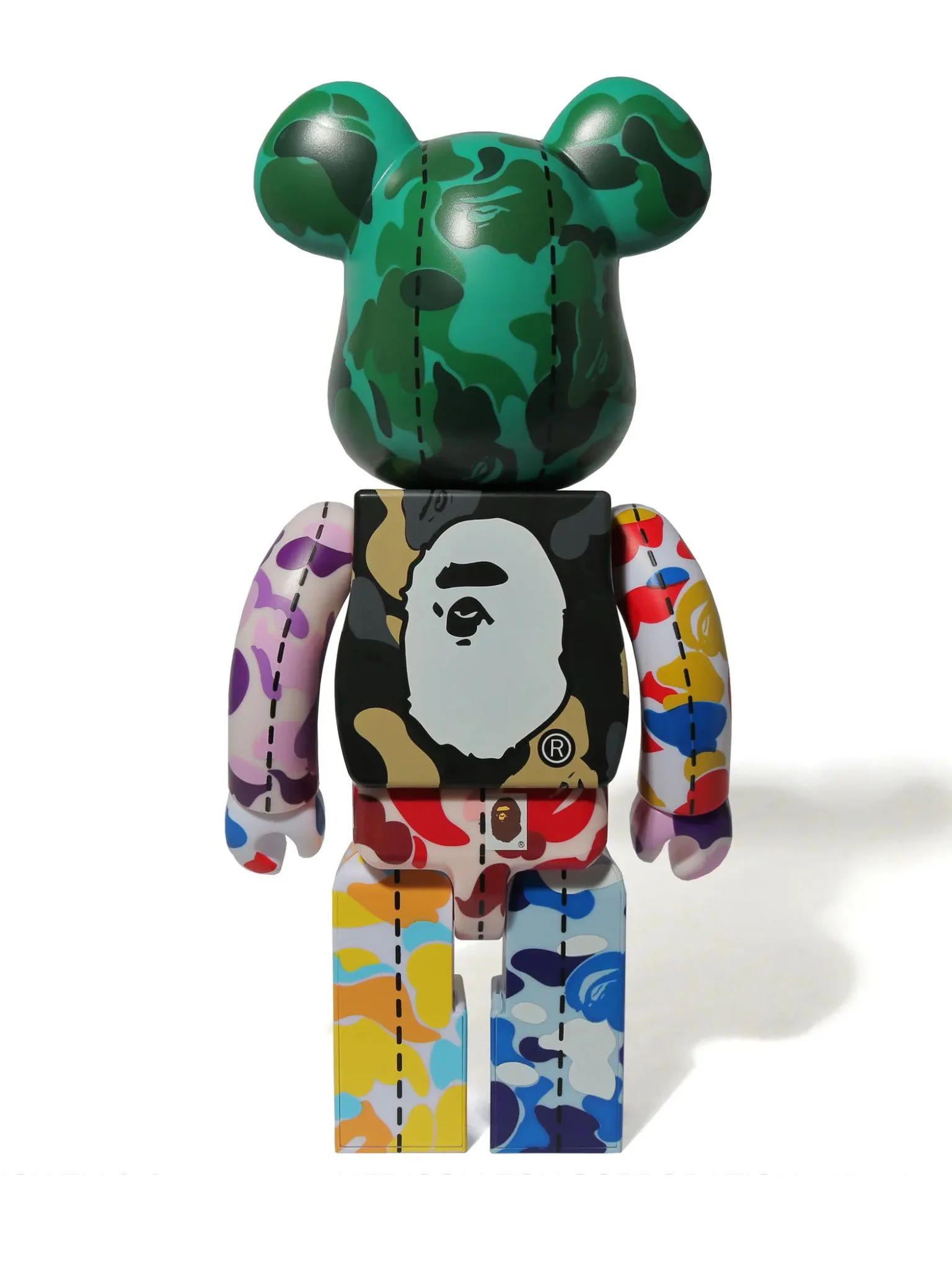 Bearbrick Bape(R) Camo 28th Anniversary Multi 400% #4 - Image 2