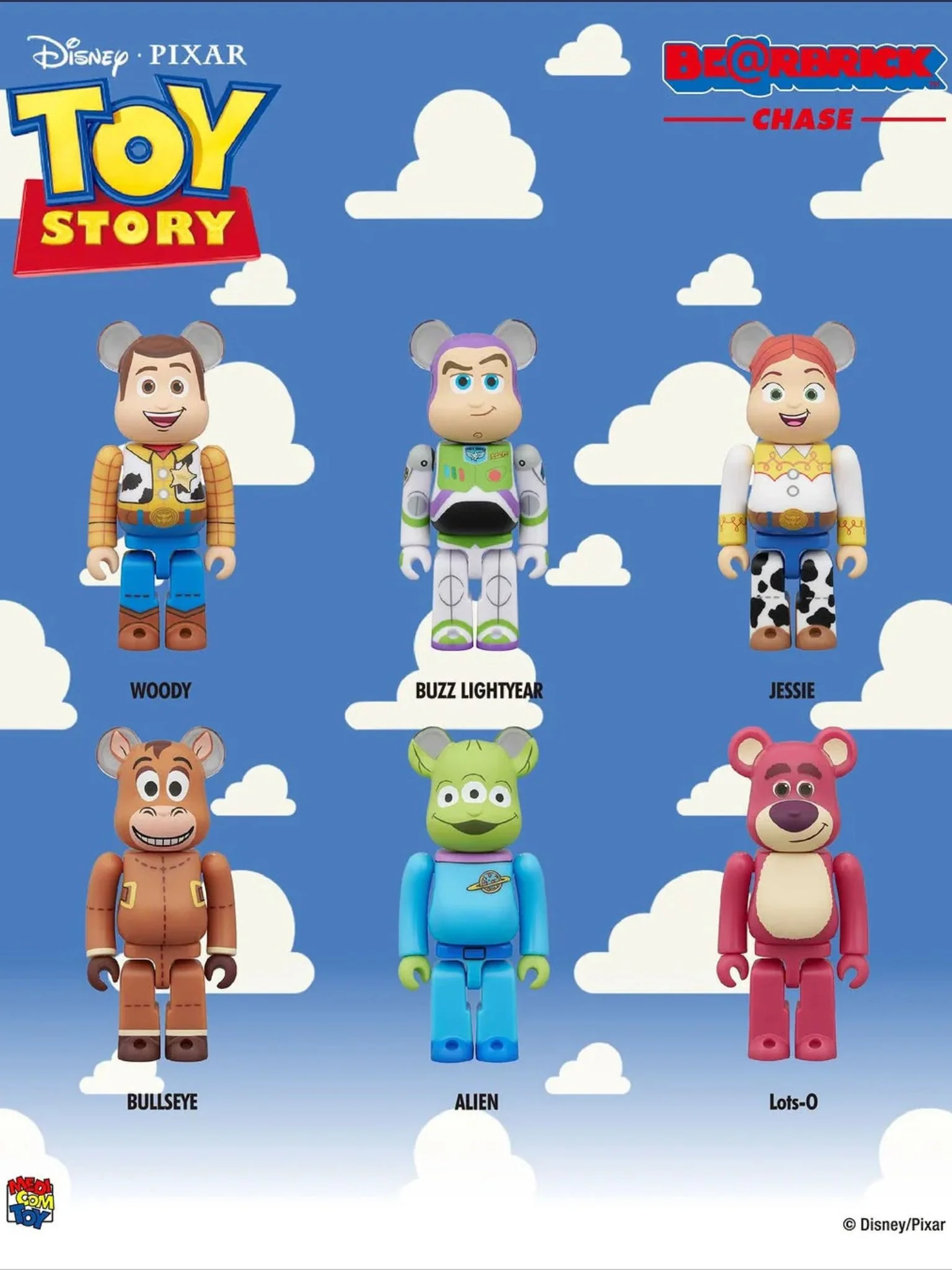 Bearbrick Chase Disney Toy Story 100%