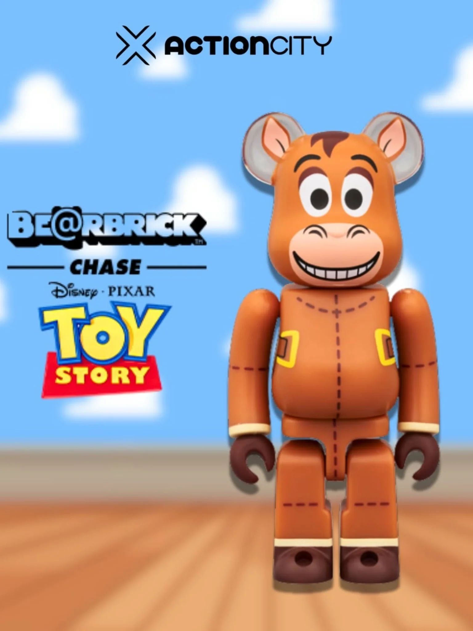 Bearbrick Chase Disney Toy Story 100% - Image 3