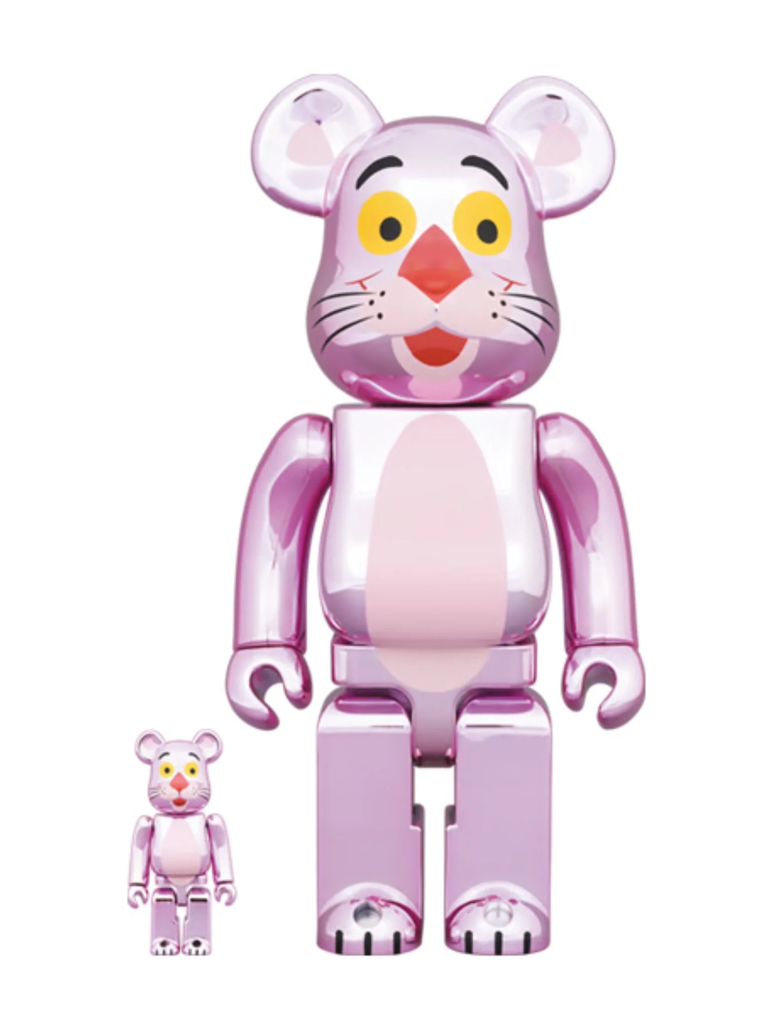 Bearbrick Pink Panther Chrome Ver. 100% & 400%