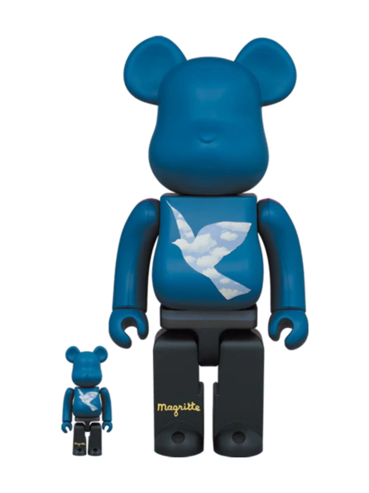 Bearbrick René Magritte "L'oiseau de ciel 1965/La belle societe 1965" 2021 100% & 400%