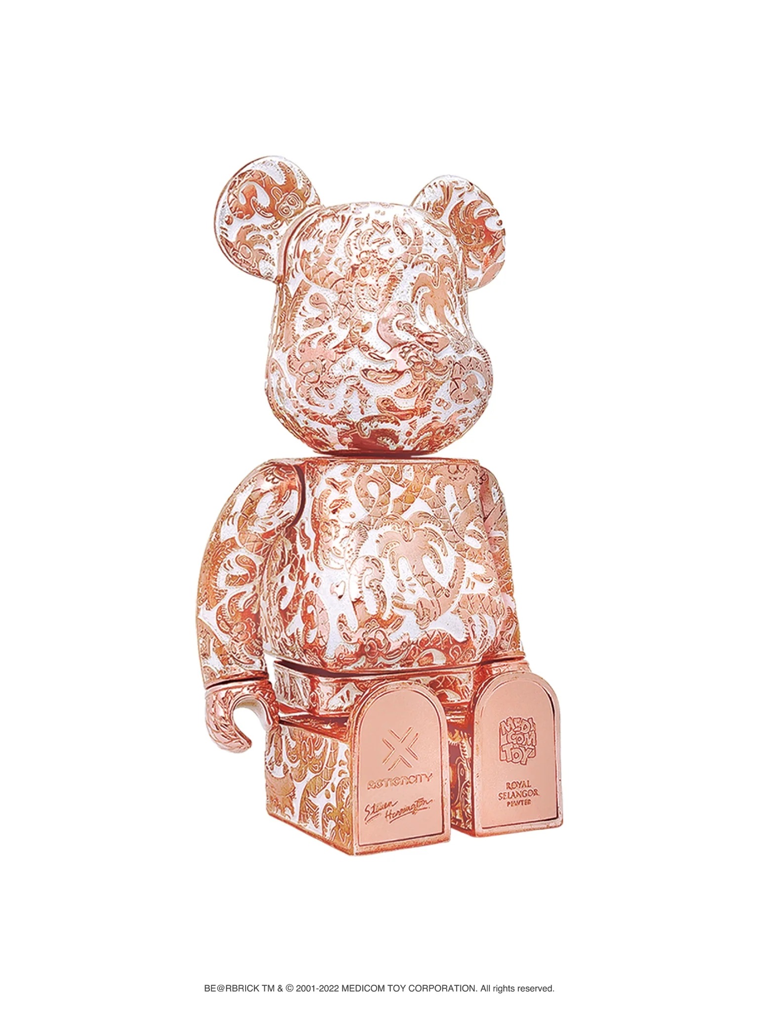 Bearbrick Royal Selangor x Steven Harrington Rose Gold - Image 4