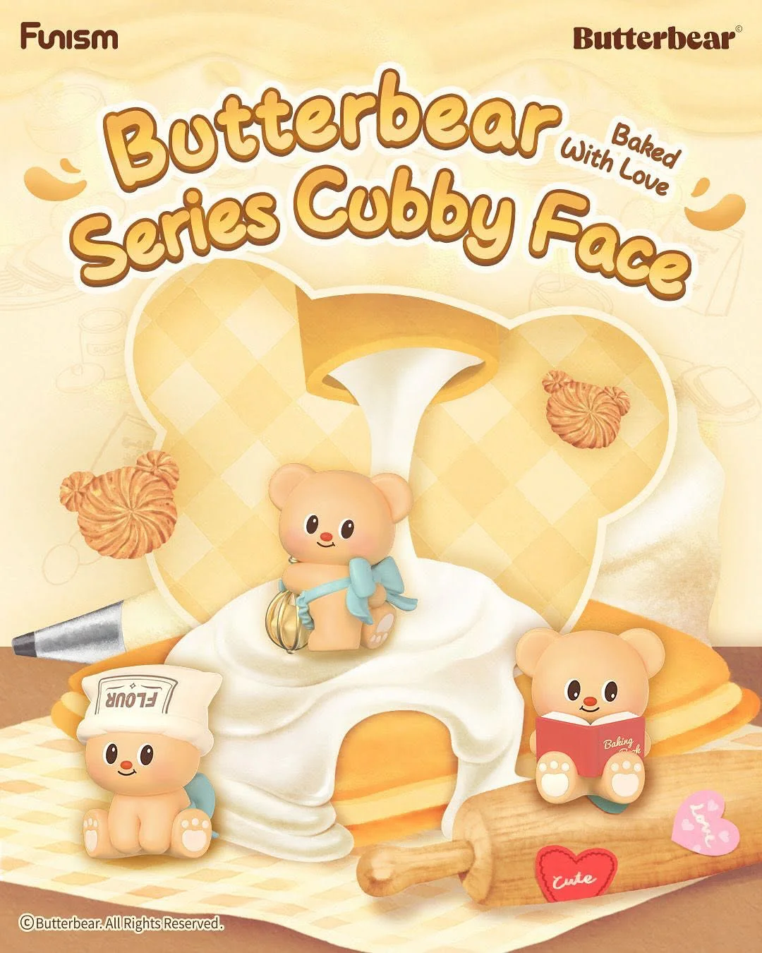 ButterBear Baked with Love Series Cubby Face Blind Box Series