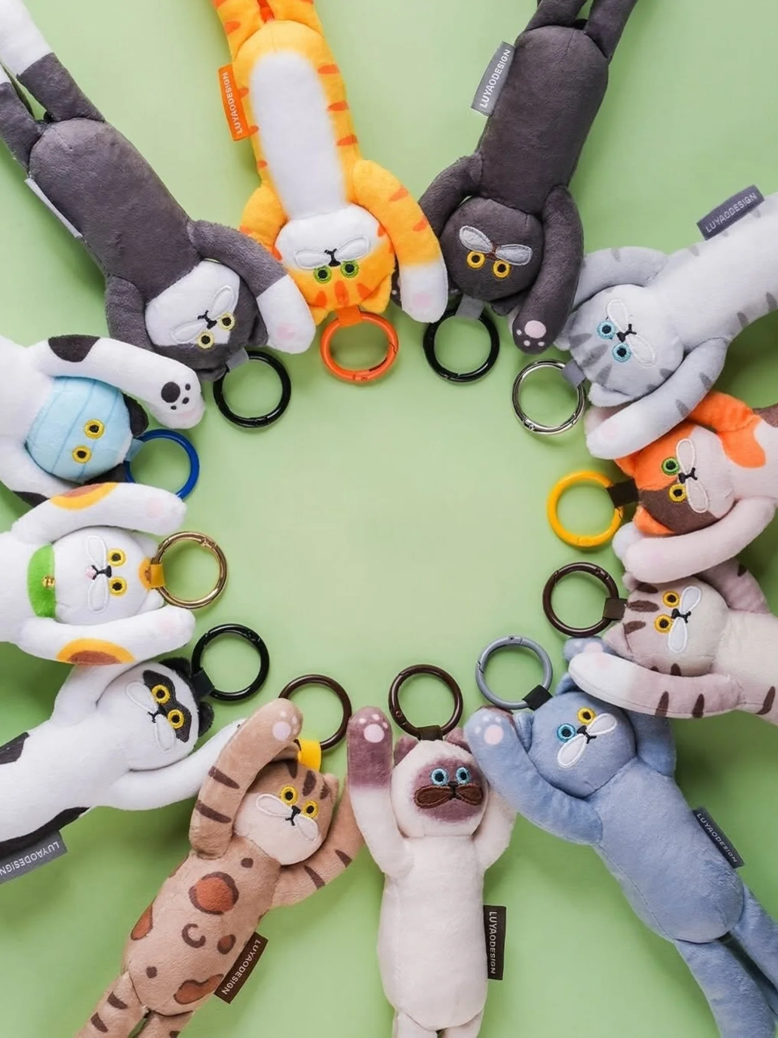 Cat Hug Plush Key Chain - Image 2