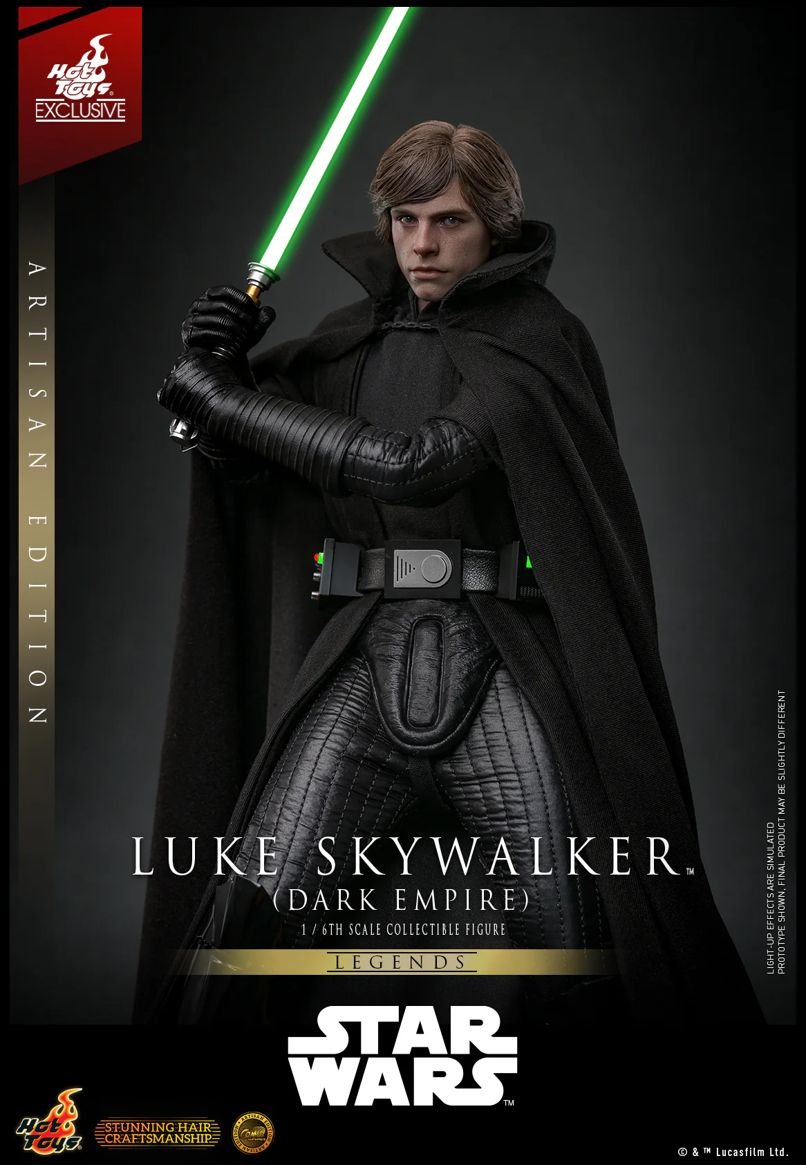 CMS020AE – Star Wars- 1/6th scale Luke Skywalker (Dark Empire) Collectible Figure (Artisan Edition) [Hot Toys Exclusive] - Image 6
