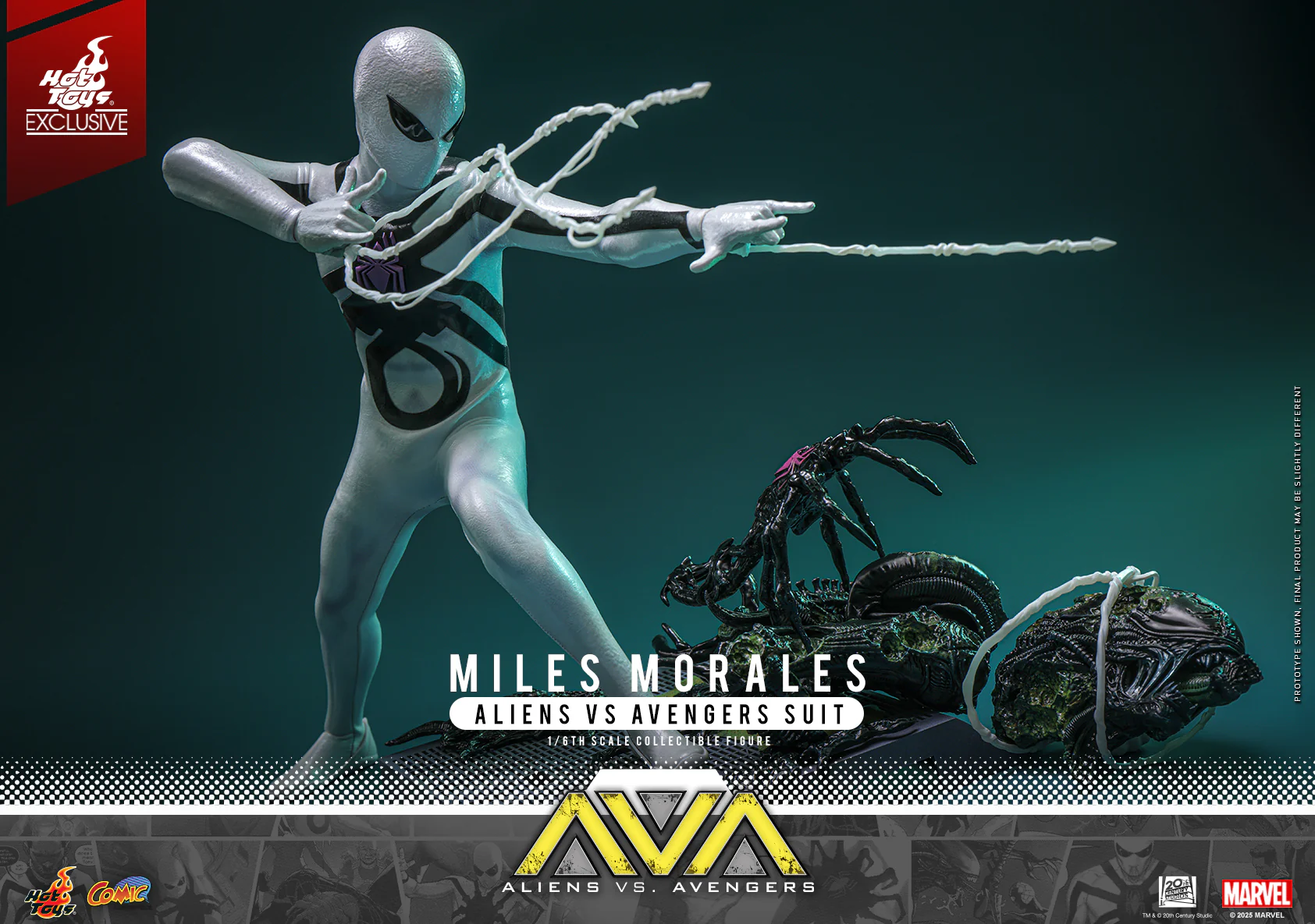 CMS027 - Aliens Vs. Avengers - 1/6th scale Miles Morales (Aliens Vs. Avengers Suit) Collectible Figure [Hot Toys Exclusive] - Image 12