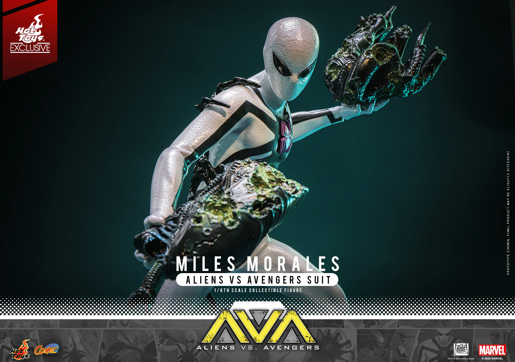 CMS027 - Aliens Vs. Avengers - 1/6th scale Miles Morales (Aliens Vs. Avengers Suit) Collectible Figure [Hot Toys Exclusive] - Image 15