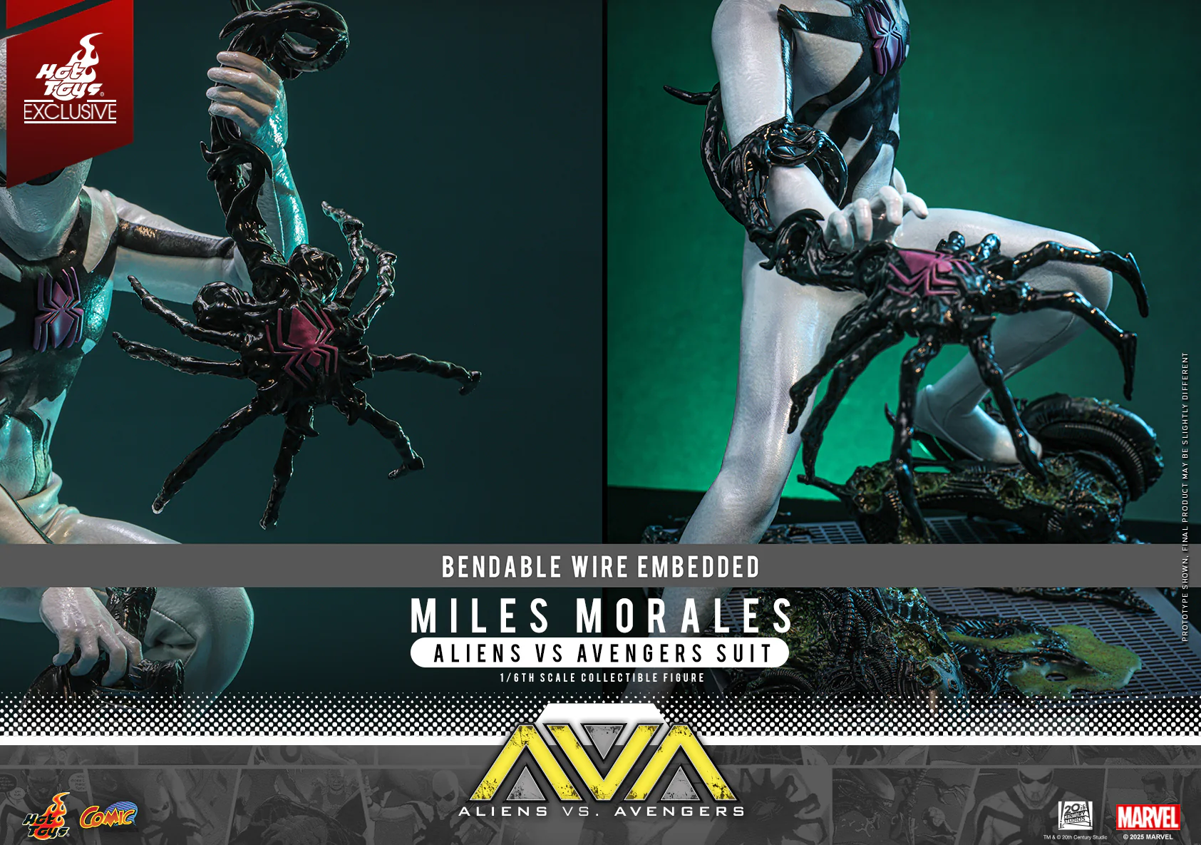 CMS027 - Aliens Vs. Avengers - 1/6th scale Miles Morales (Aliens Vs. Avengers Suit) Collectible Figure [Hot Toys Exclusive] - Image 18