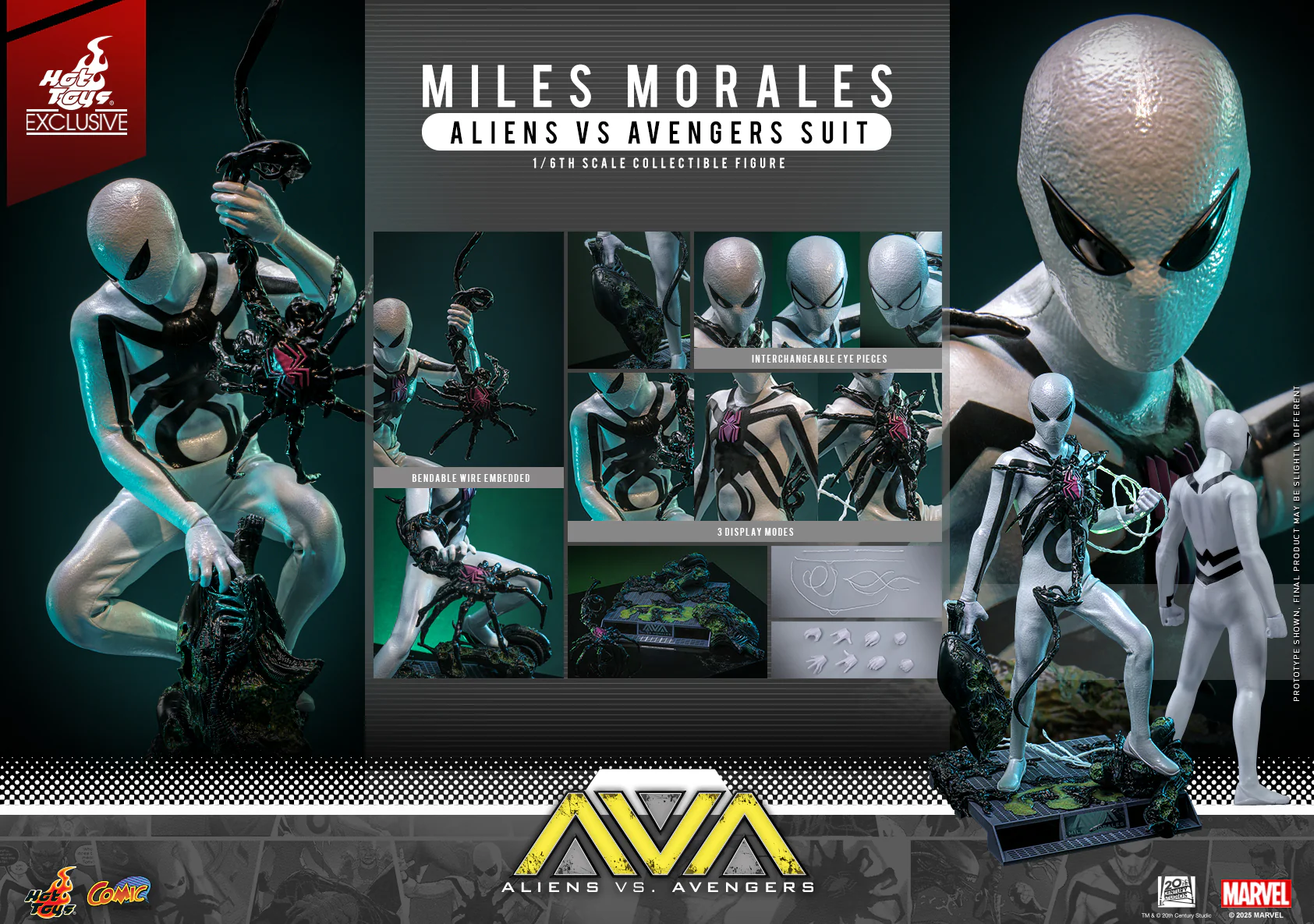 CMS027 - Aliens Vs. Avengers - 1/6th scale Miles Morales (Aliens Vs. Avengers Suit) Collectible Figure [Hot Toys Exclusive] - Image 2