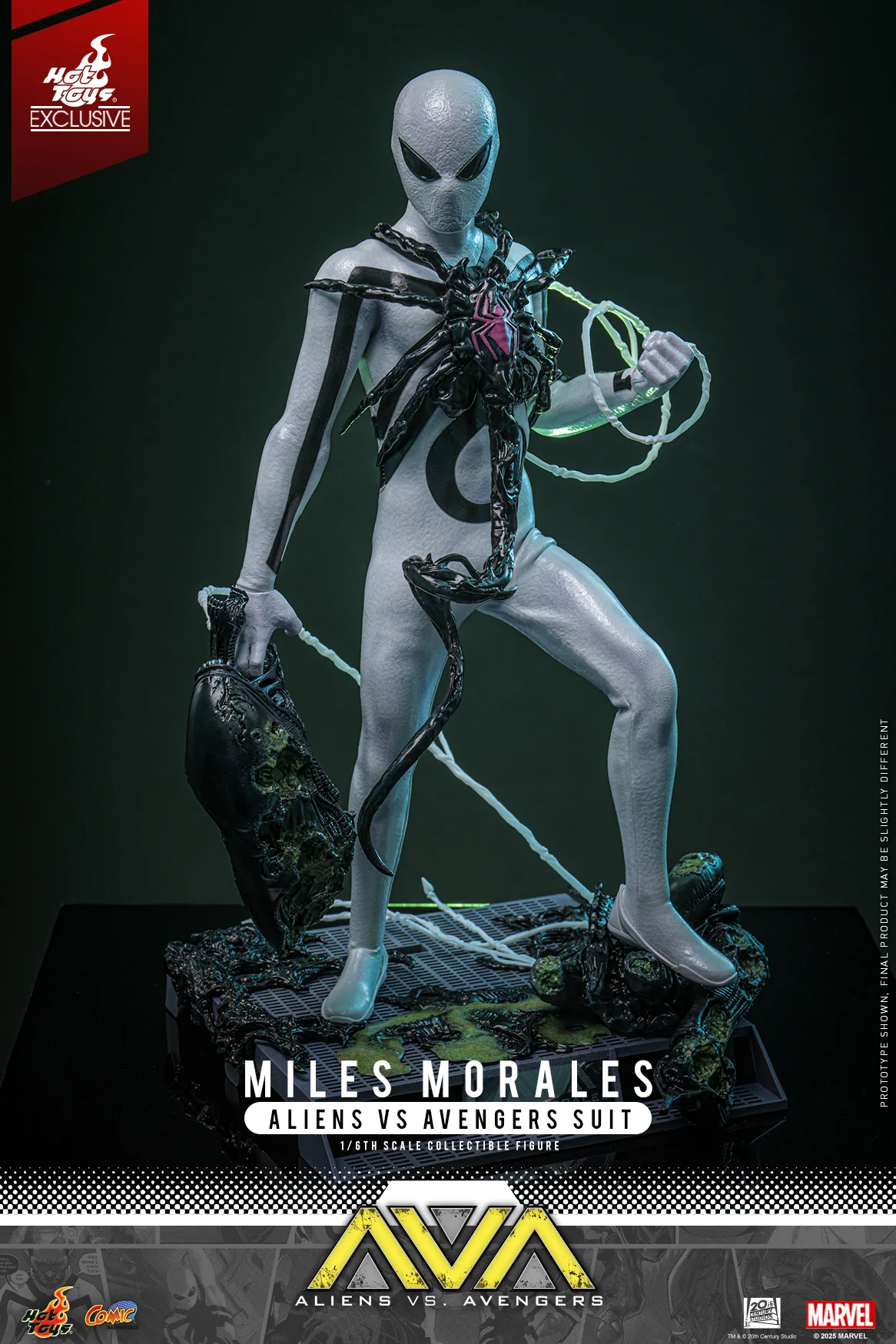 CMS027 - Aliens Vs. Avengers - 1/6th scale Miles Morales (Aliens Vs. Avengers Suit) Collectible Figure [Hot Toys Exclusive] - Image 3