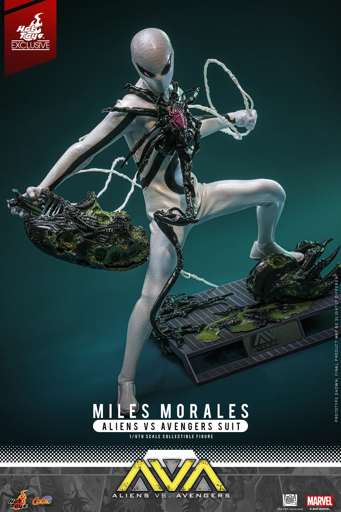 CMS027 - Aliens Vs. Avengers - 1/6th scale Miles Morales (Aliens Vs. Avengers Suit) Collectible Figure [Hot Toys Exclusive] - Image 4
