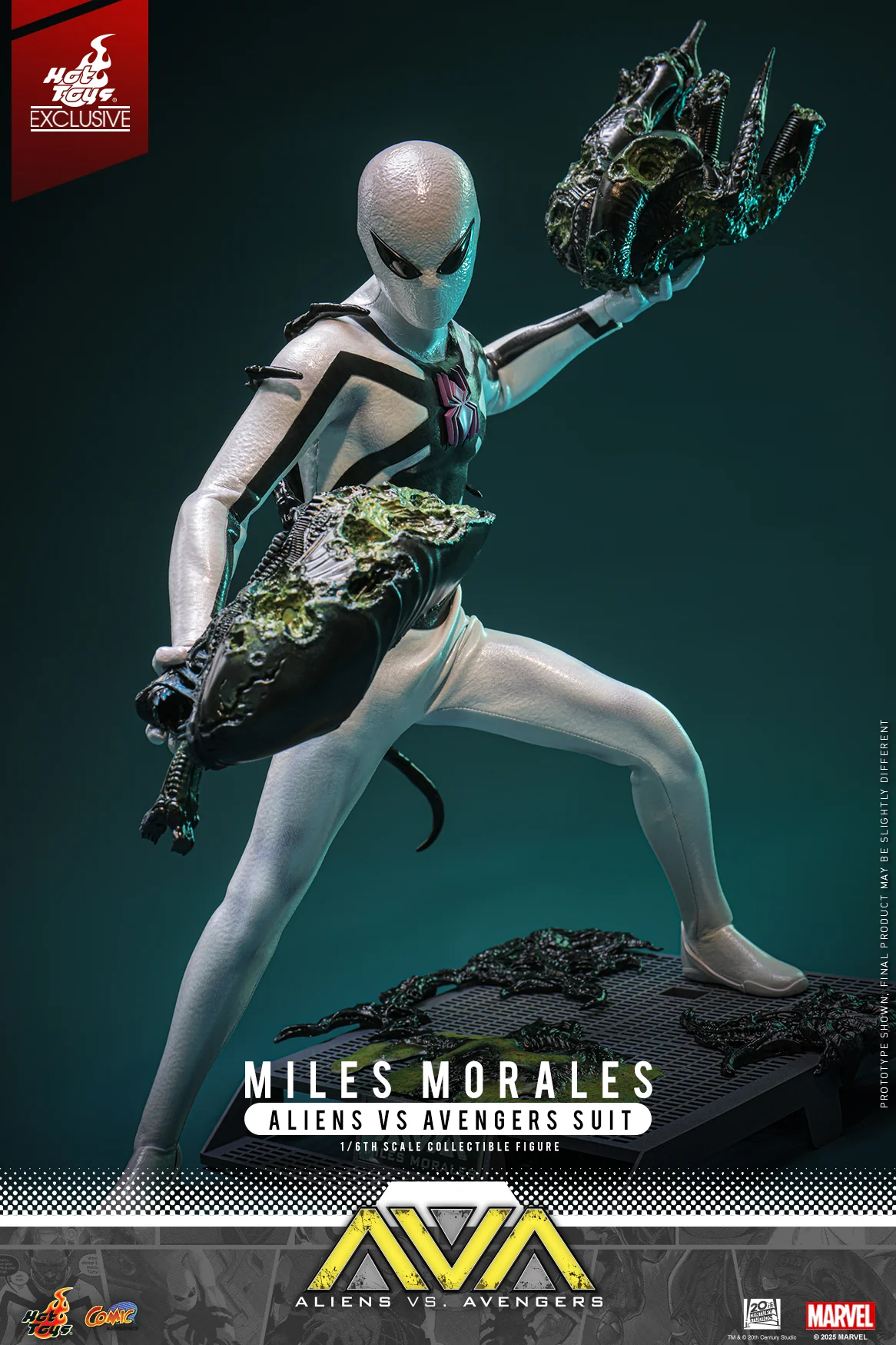 CMS027 - Aliens Vs. Avengers - 1/6th scale Miles Morales (Aliens Vs. Avengers Suit) Collectible Figure [Hot Toys Exclusive] - Image 5