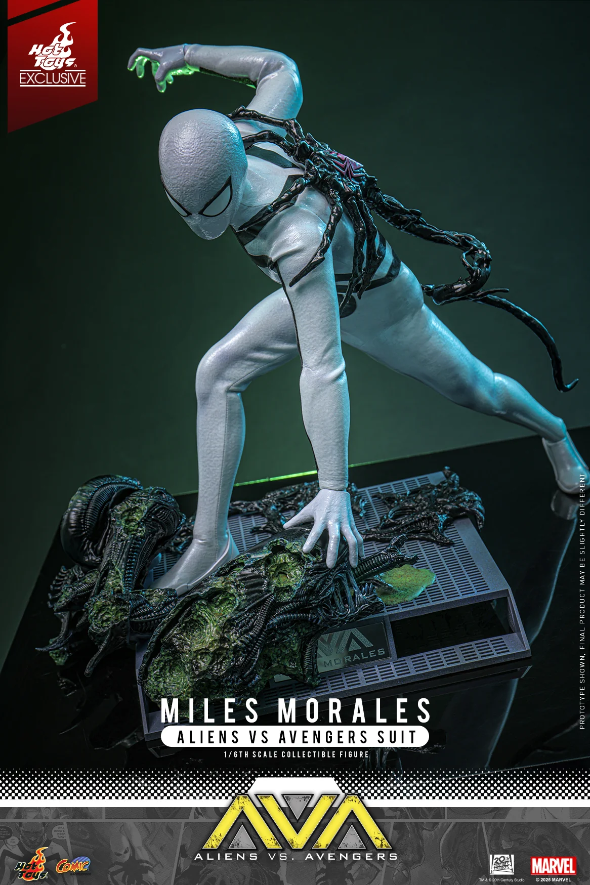 CMS027 - Aliens Vs. Avengers - 1/6th scale Miles Morales (Aliens Vs. Avengers Suit) Collectible Figure [Hot Toys Exclusive] - Image 6