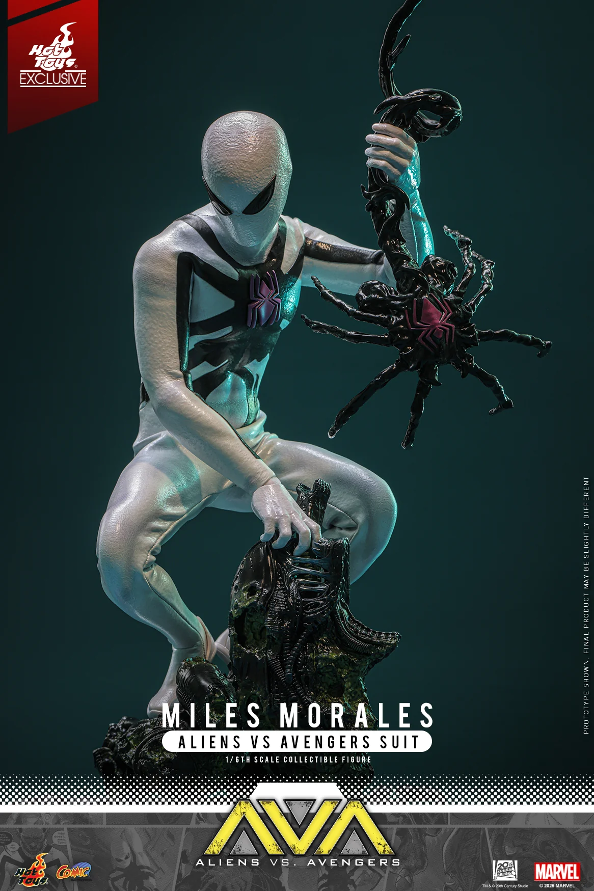 CMS027 - Aliens Vs. Avengers - 1/6th scale Miles Morales (Aliens Vs. Avengers Suit) Collectible Figure [Hot Toys Exclusive] - Image 8
