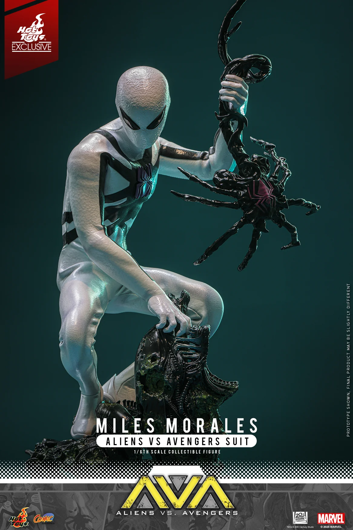 CMS027 - Aliens Vs. Avengers - 1/6th scale Miles Morales (Aliens Vs. Avengers Suit) Collectible Figure [Hot Toys Exclusive] - Image 9