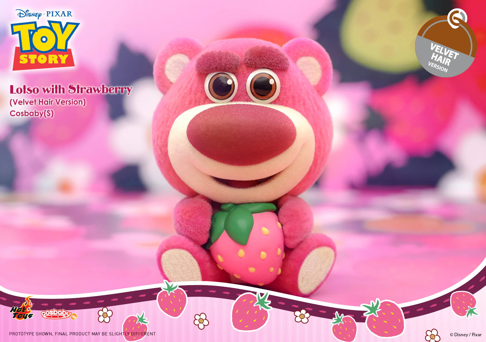 COSB1036 - Toy Story: Lotso with Strawberry (Velvet Hair Version) Cosbaby (S) - Image 2