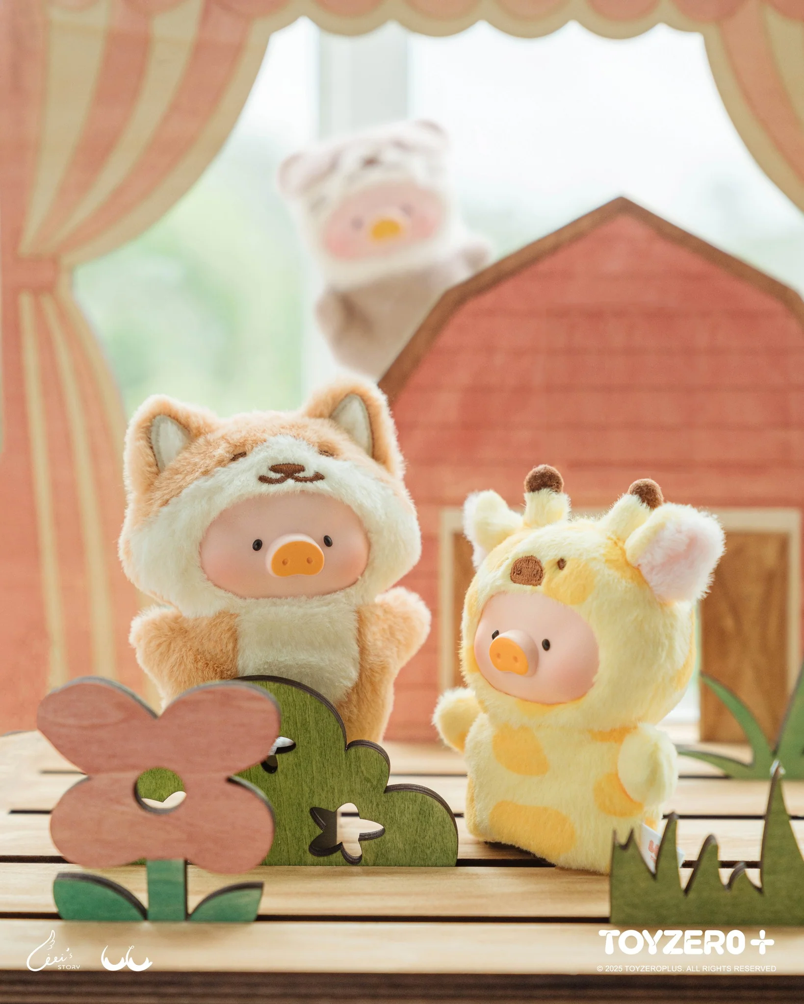 LuLu the Piggy Animal Party - Puppet Show PVC Face Plush Keychain Blind Box - Image 5