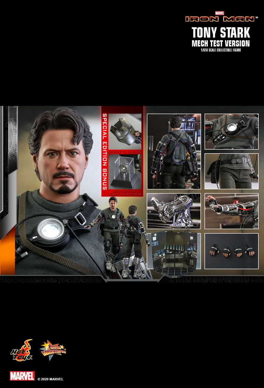 MMS581B - Iron Man - 1/6th scale Tony Stark (Mech Test Version) Collectible Figure (Special Edition) - Image 9
