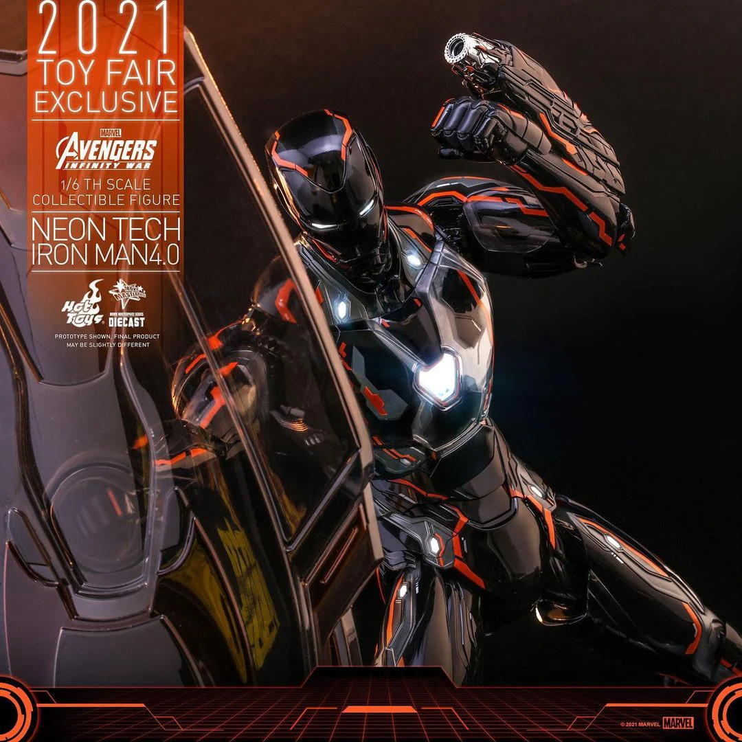 MMS597D39 – Avengers: Infinity War - 1/6th scale Neon Tech Iron Man 4.0 Collectible Figure [Toy Fair Exclusive] - Image 3