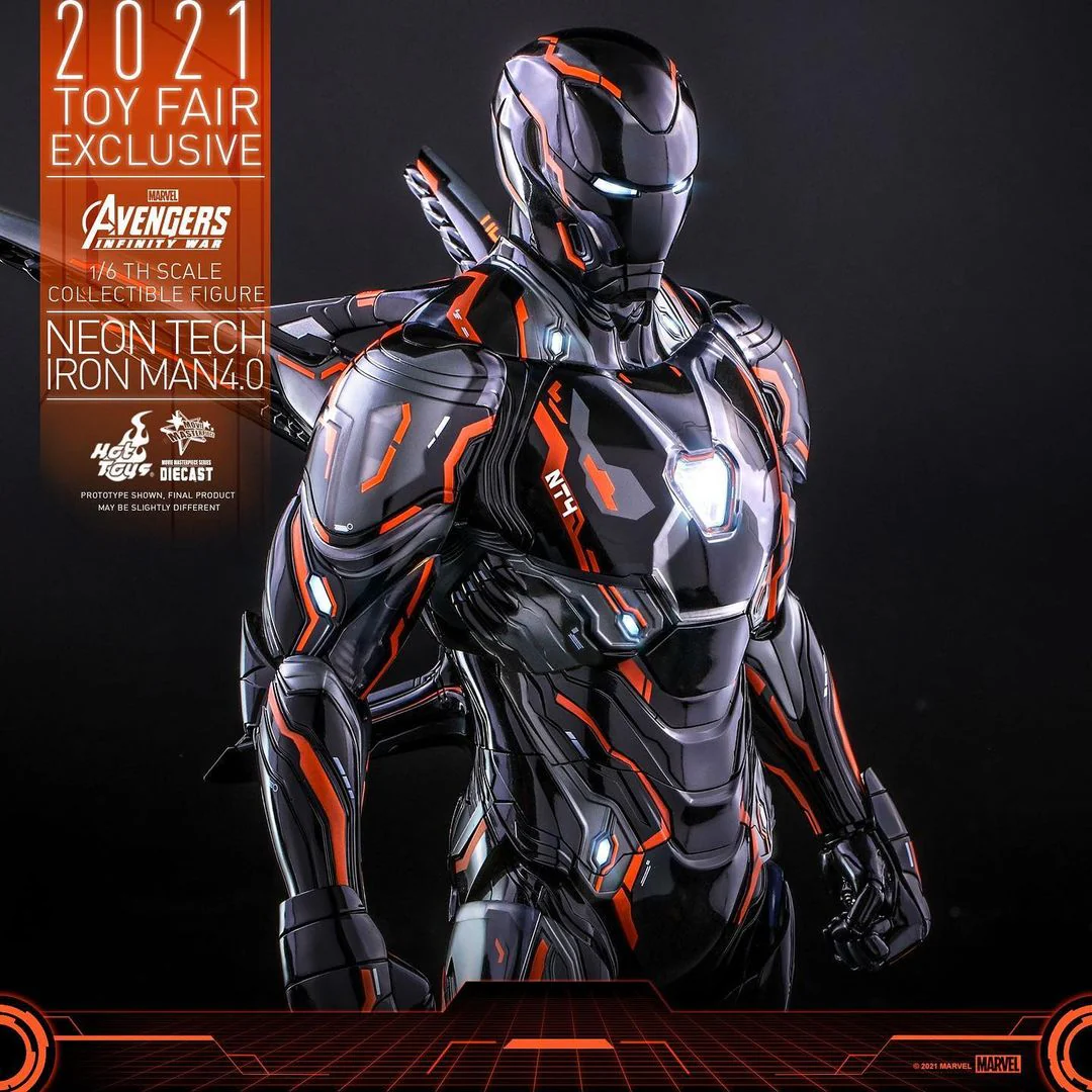 MMS597D39 – Avengers: Infinity War - 1/6th scale Neon Tech Iron Man 4.0 Collectible Figure [Toy Fair Exclusive] - Image 5