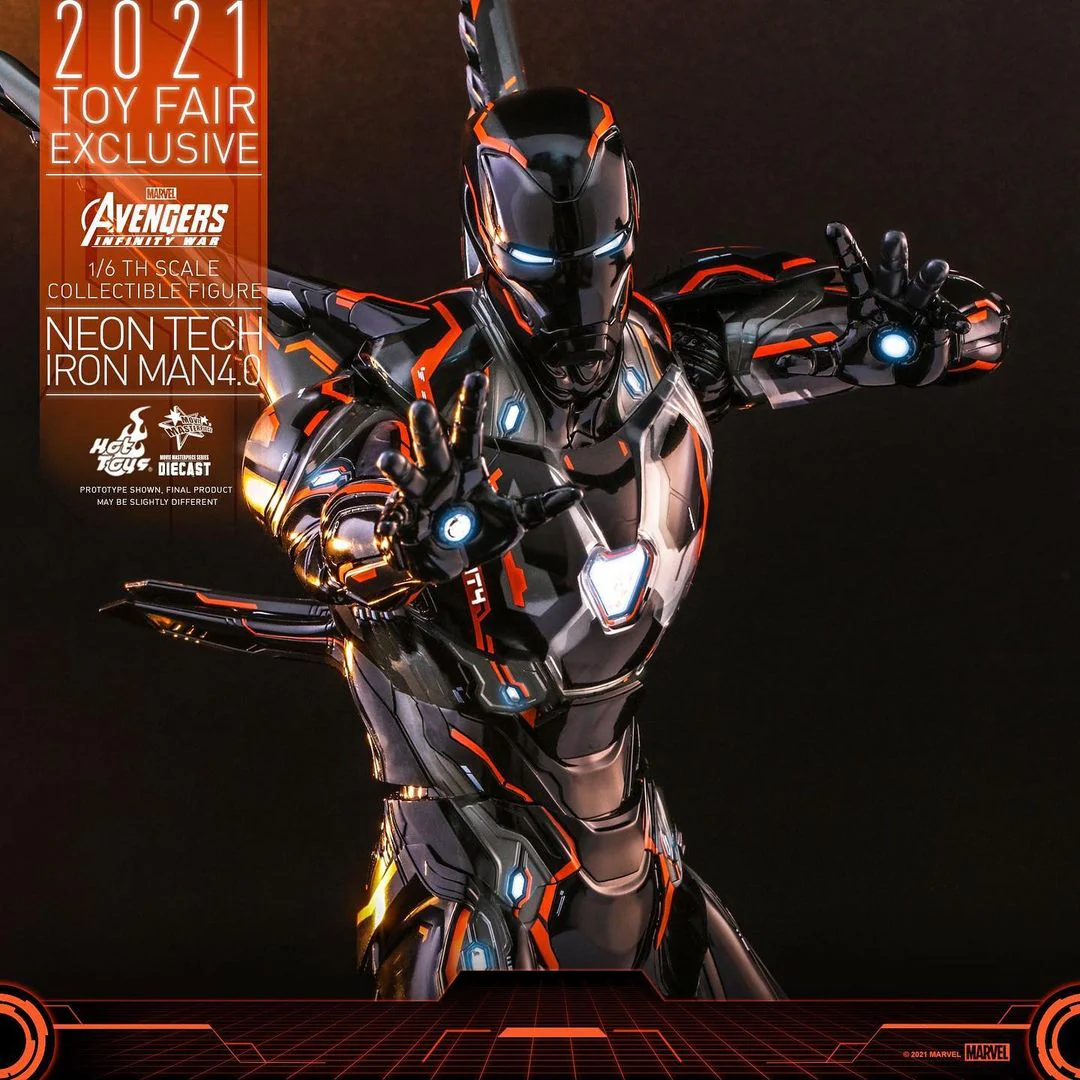 MMS597D39 – Avengers: Infinity War - 1/6th scale Neon Tech Iron Man 4.0 Collectible Figure [Toy Fair Exclusive] - Image 6