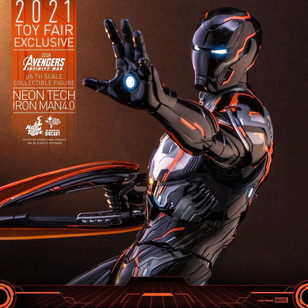 MMS597D39 – Avengers: Infinity War - 1/6th scale Neon Tech Iron Man 4.0 Collectible Figure [Toy Fair Exclusive] - Image 7