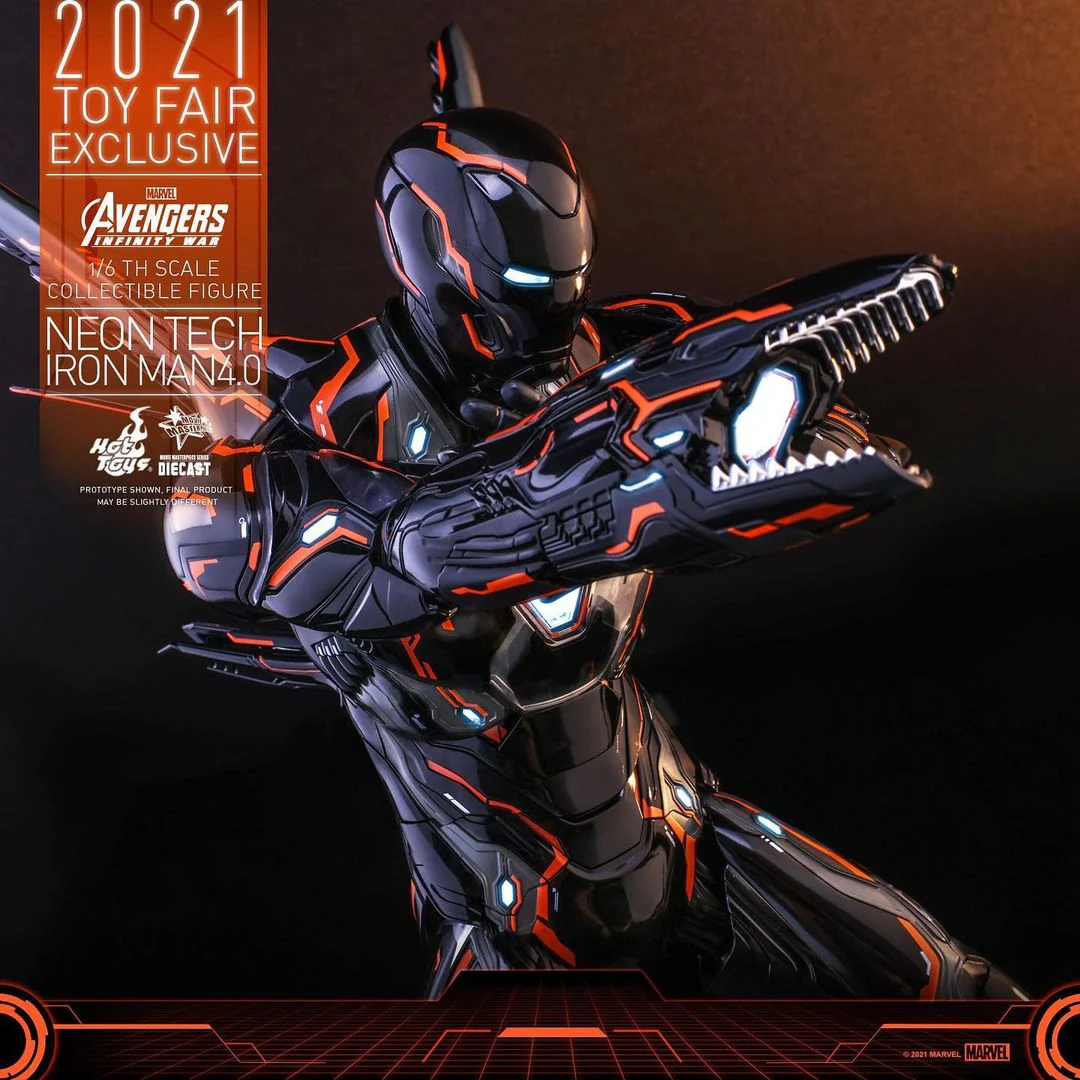 MMS597D39 – Avengers: Infinity War - 1/6th scale Neon Tech Iron Man 4.0 Collectible Figure [Toy Fair Exclusive] - Image 8