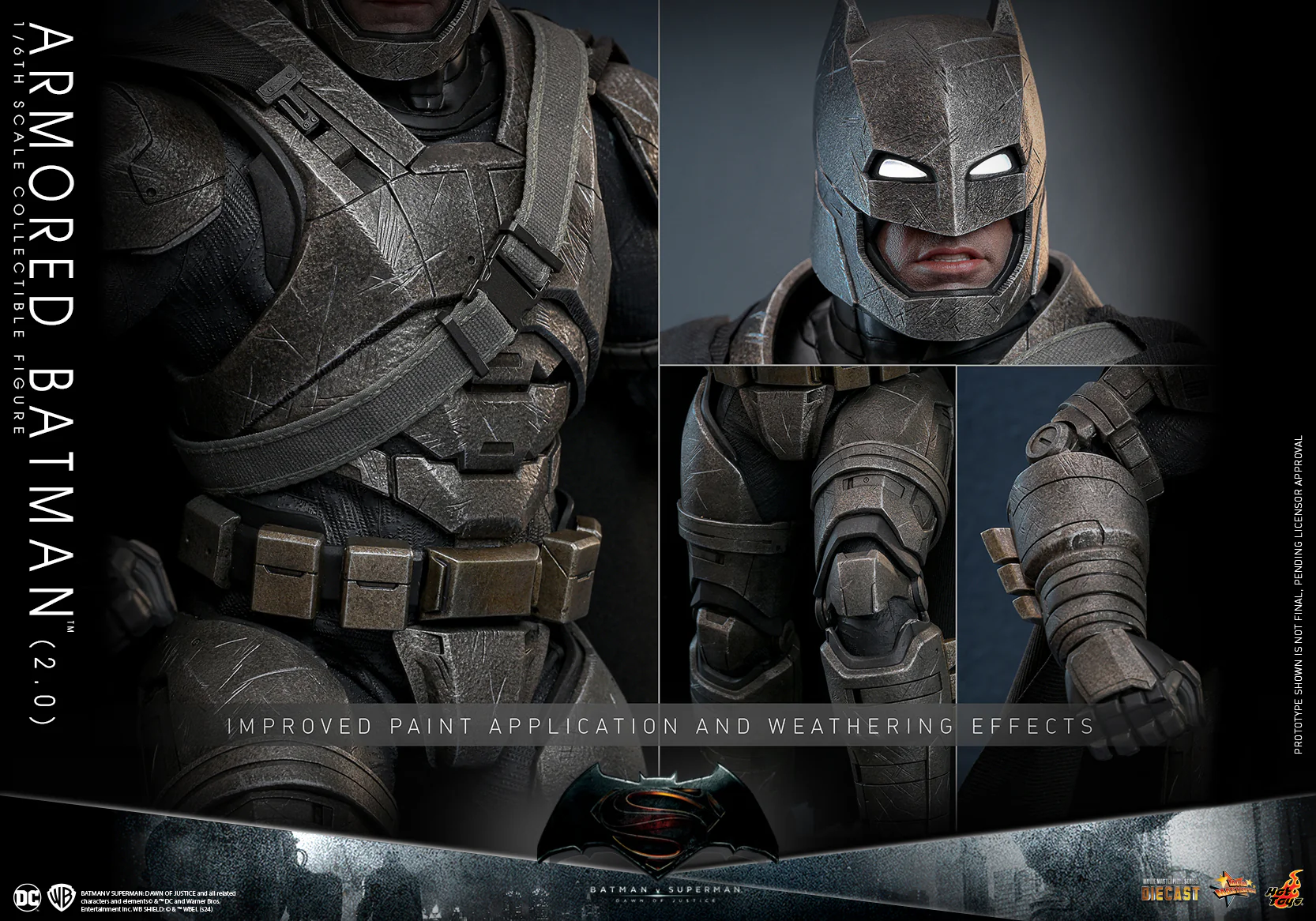 MMS742D62 - Batman v Superman: Dawn of Justice - 1/6th scale Armored Batman (2.0) Collectible Figure - Image 14