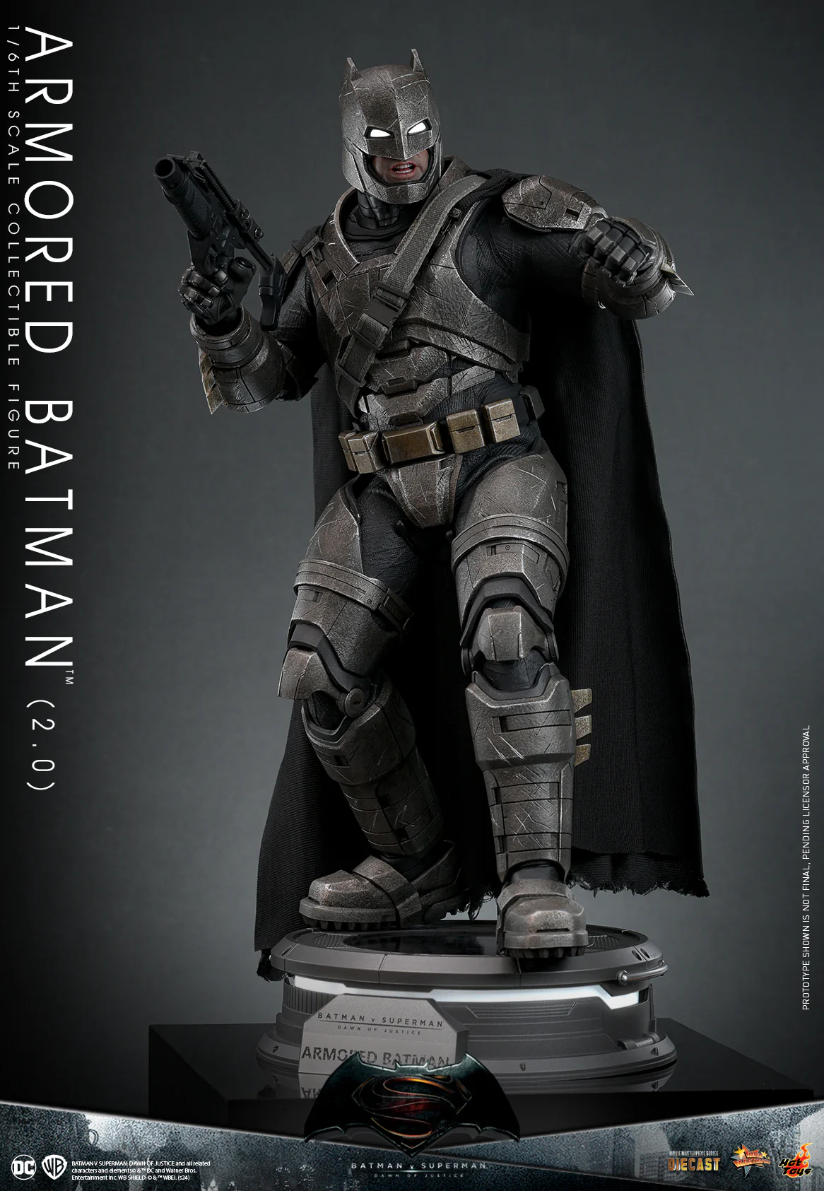 MMS742D62 - Batman v Superman: Dawn of Justice - 1/6th scale Armored Batman (2.0) Collectible Figure - Image 3