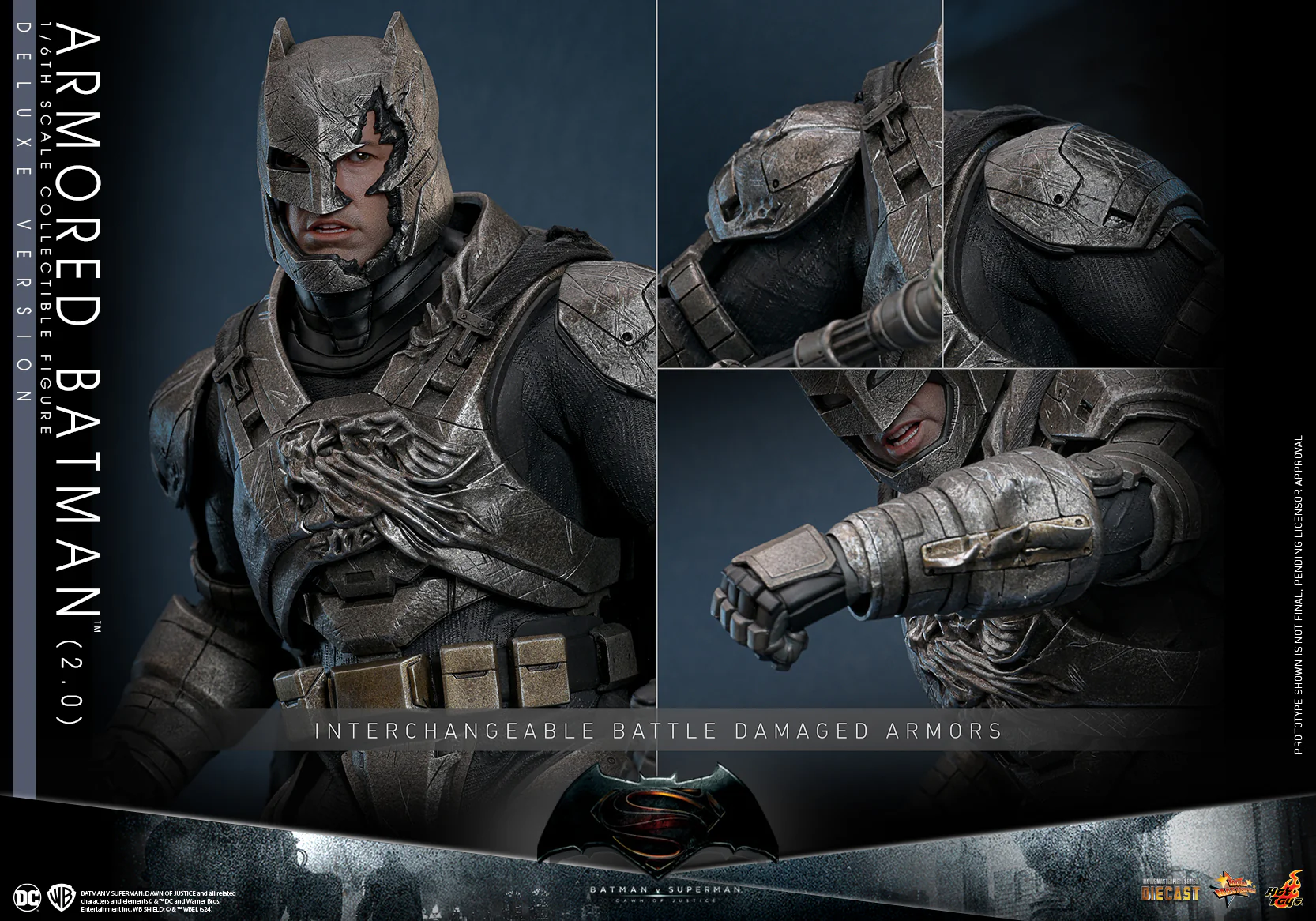 MMS743D63 - Batman v Superman: Dawn of Justice -1/6th scale Armored Batman (2.0) Collectible Figure (Deluxe Version) - Image 17