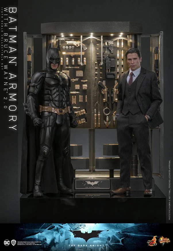 MMS750 - The Dark Knight - 1/6th scale Batman Armory with Bruce Wayne (2.0) Collectible Set - Image 15