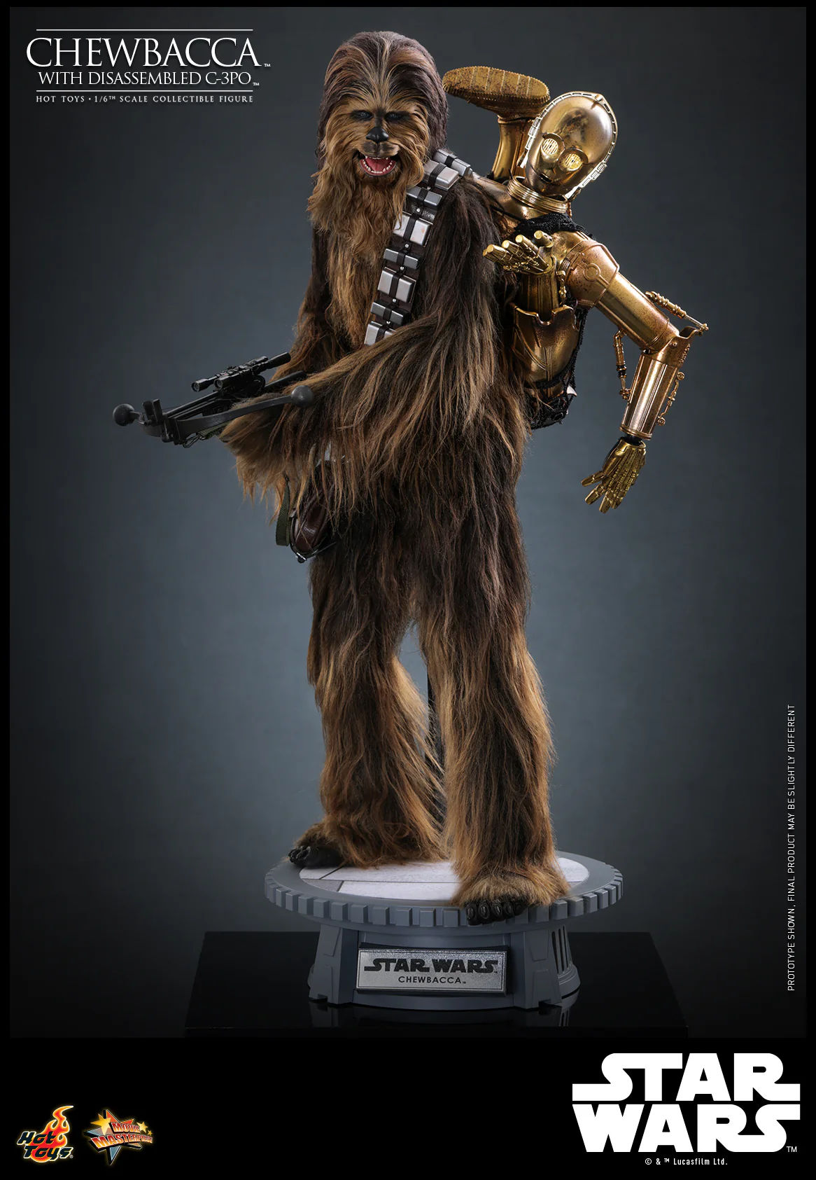 MMS766 - Star Wars: Episode V The Empire Strikes Back - 1/6th scale Chewbacca with Disassembled C-3PO Collectible Figure