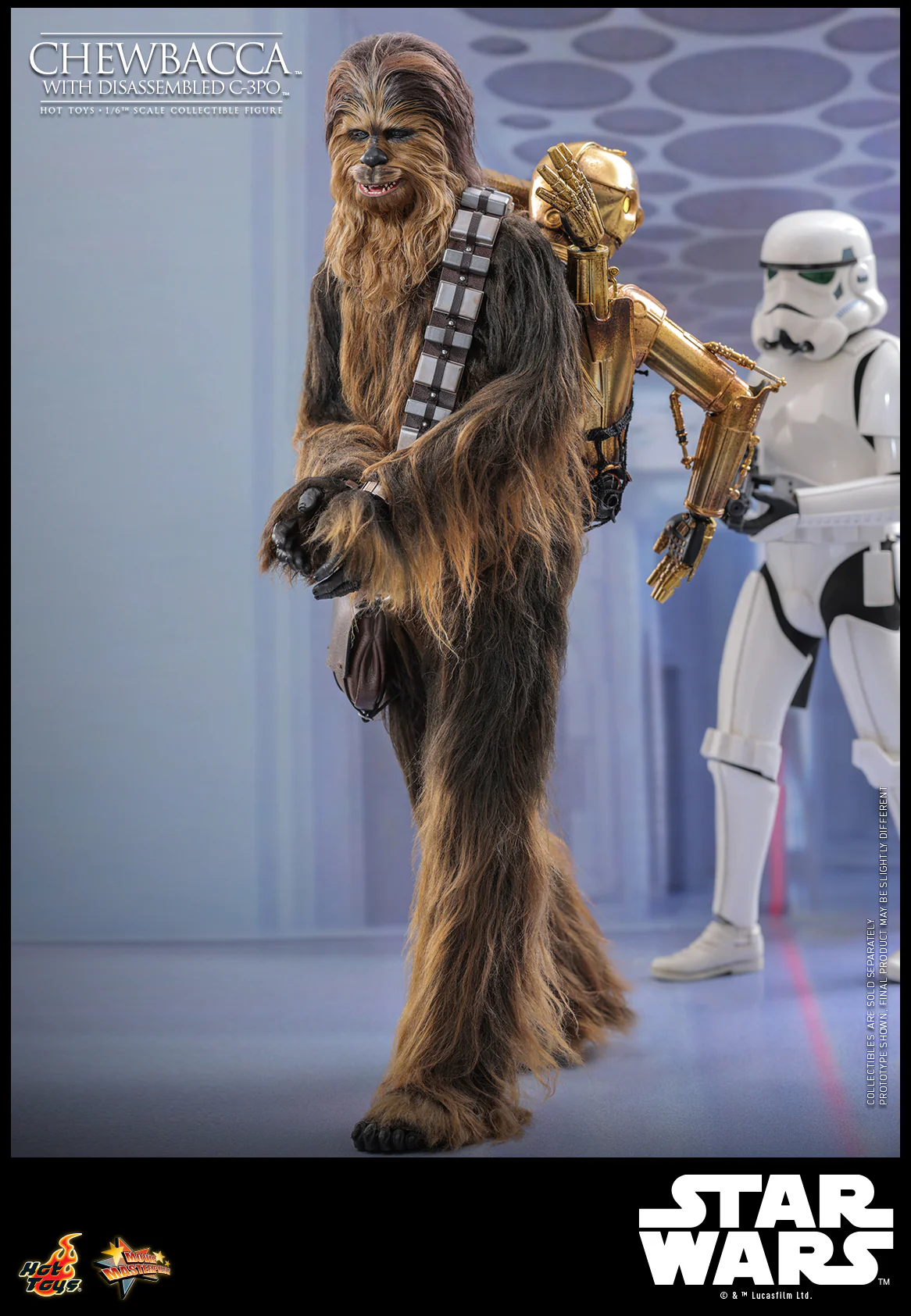 MMS766 - Star Wars: Episode V The Empire Strikes Back - 1/6th scale Chewbacca with Disassembled C-3PO Collectible Figure - Image 8