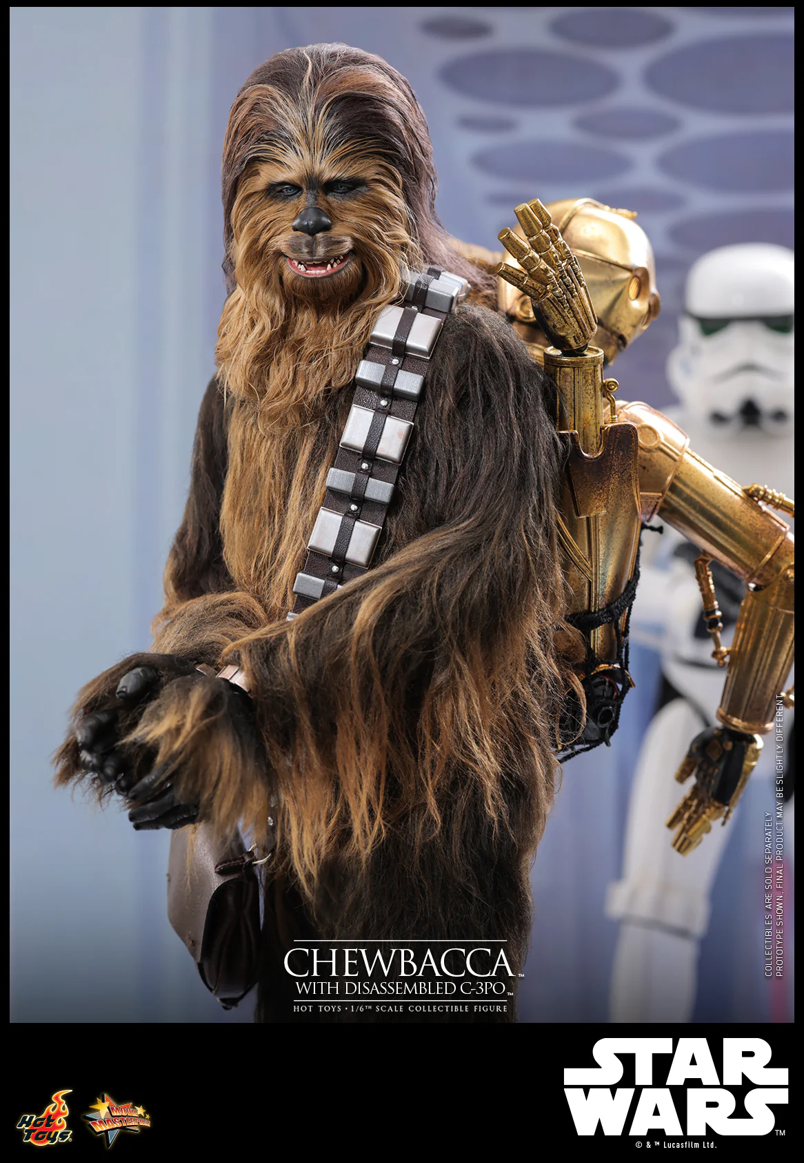 MMS766 - Star Wars: Episode V The Empire Strikes Back - 1/6th scale Chewbacca with Disassembled C-3PO Collectible Figure - Image 9
