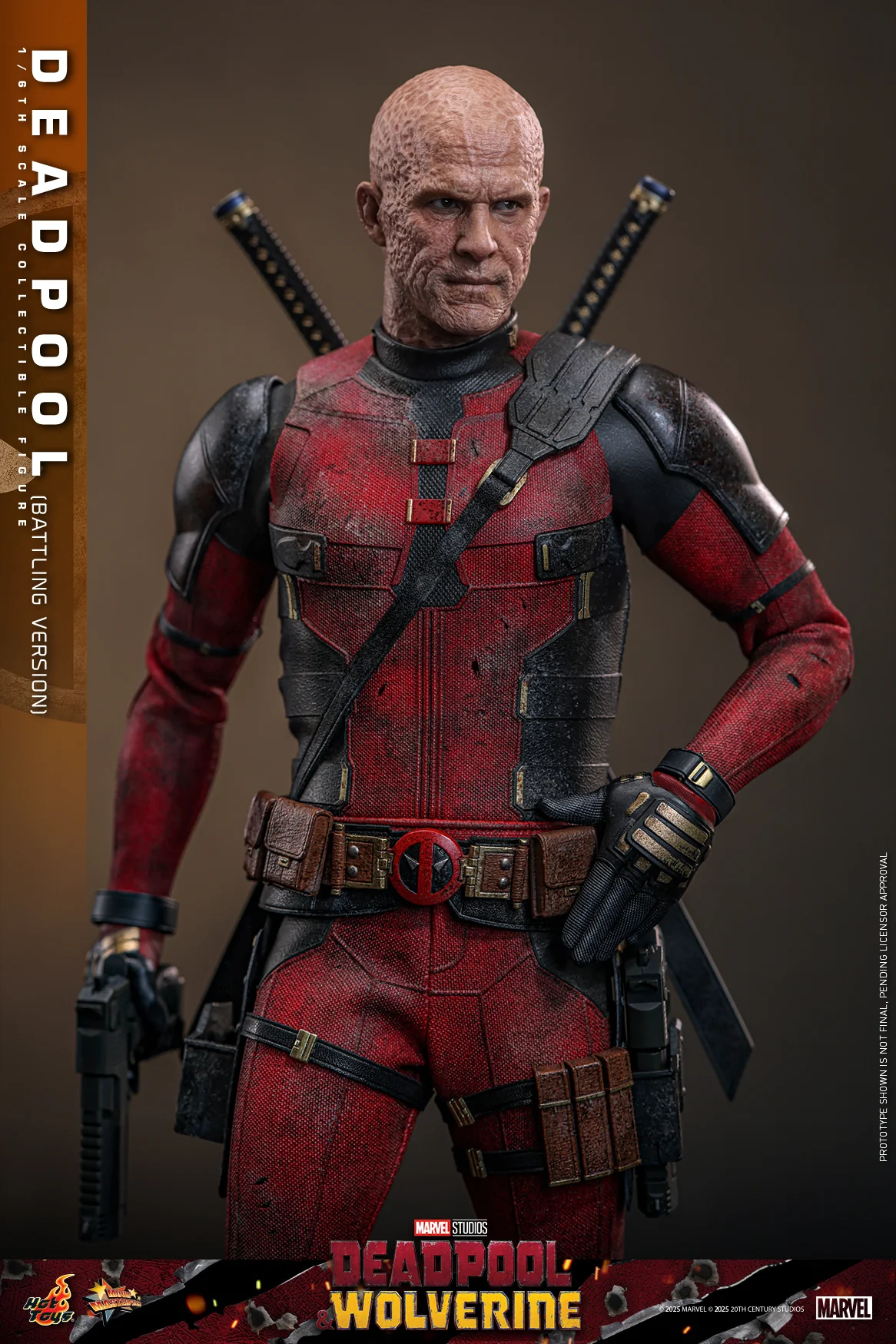 MMS782 - Deadpool & Wolverine - 1/6th scale Deadpool (Battling Version) Collectible Figure