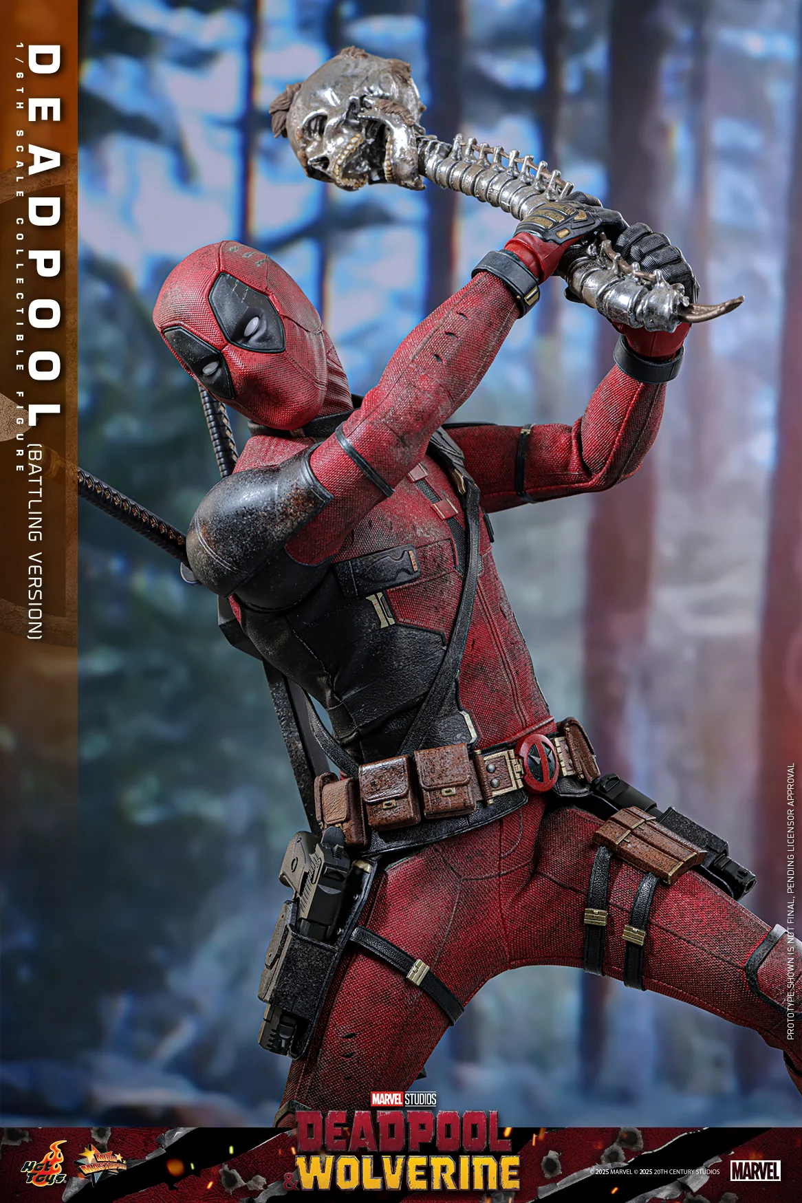 MMS782 - Deadpool & Wolverine - 1/6th scale Deadpool (Battling Version) Collectible Figure - Image 10