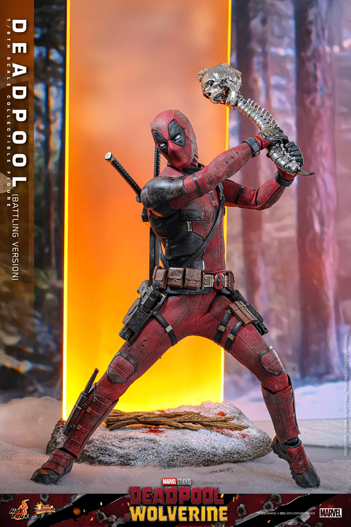 MMS782 - Deadpool & Wolverine - 1/6th scale Deadpool (Battling Version) Collectible Figure - Image 11