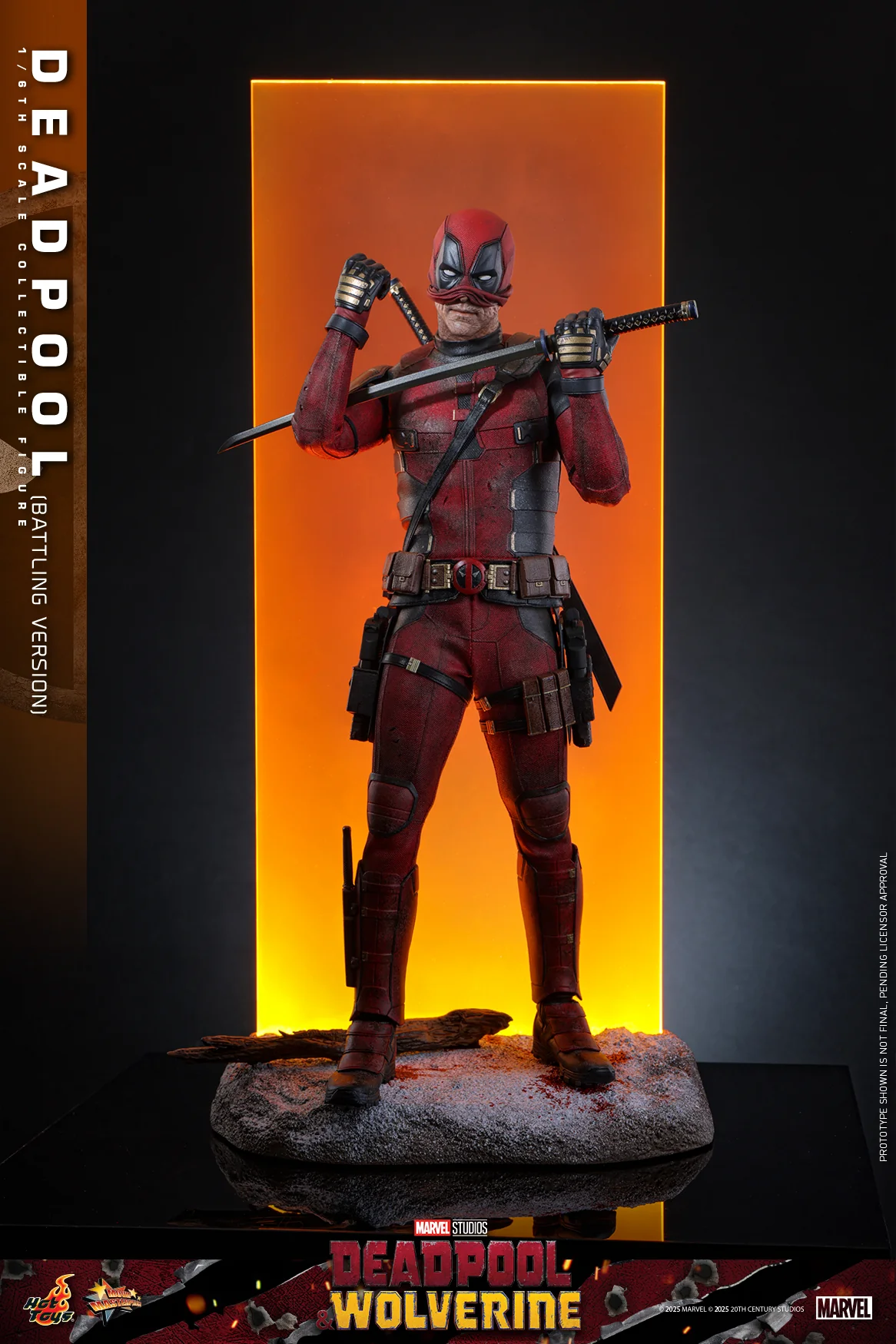 MMS782 - Deadpool & Wolverine - 1/6th scale Deadpool (Battling Version) Collectible Figure - Image 12