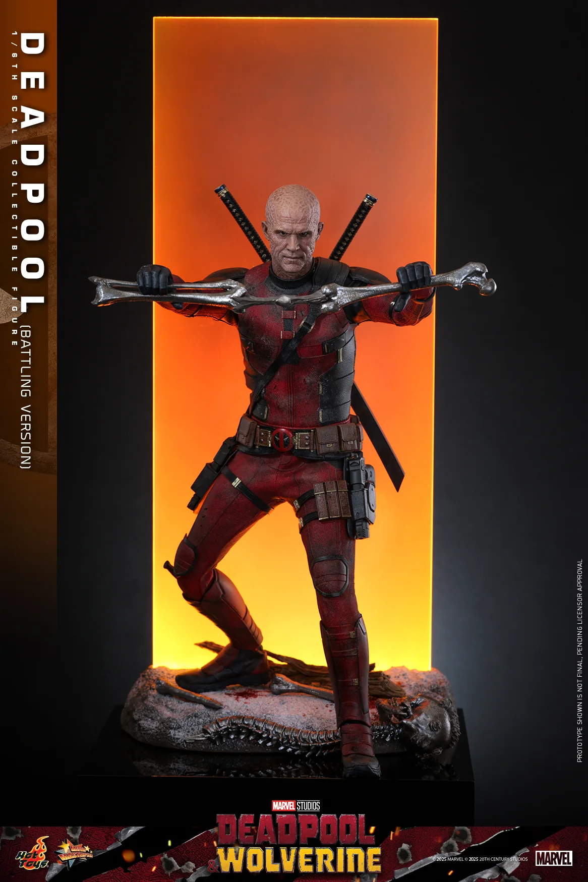 MMS782 - Deadpool & Wolverine - 1/6th scale Deadpool (Battling Version) Collectible Figure - Image 13