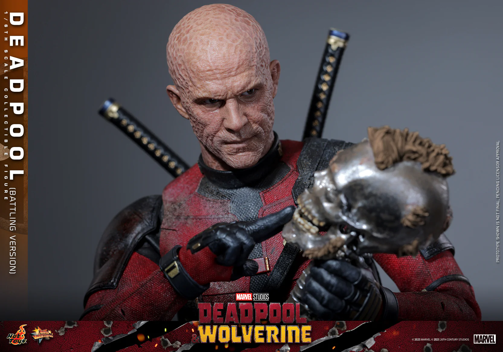 MMS782 - Deadpool & Wolverine - 1/6th scale Deadpool (Battling Version) Collectible Figure - Image 16