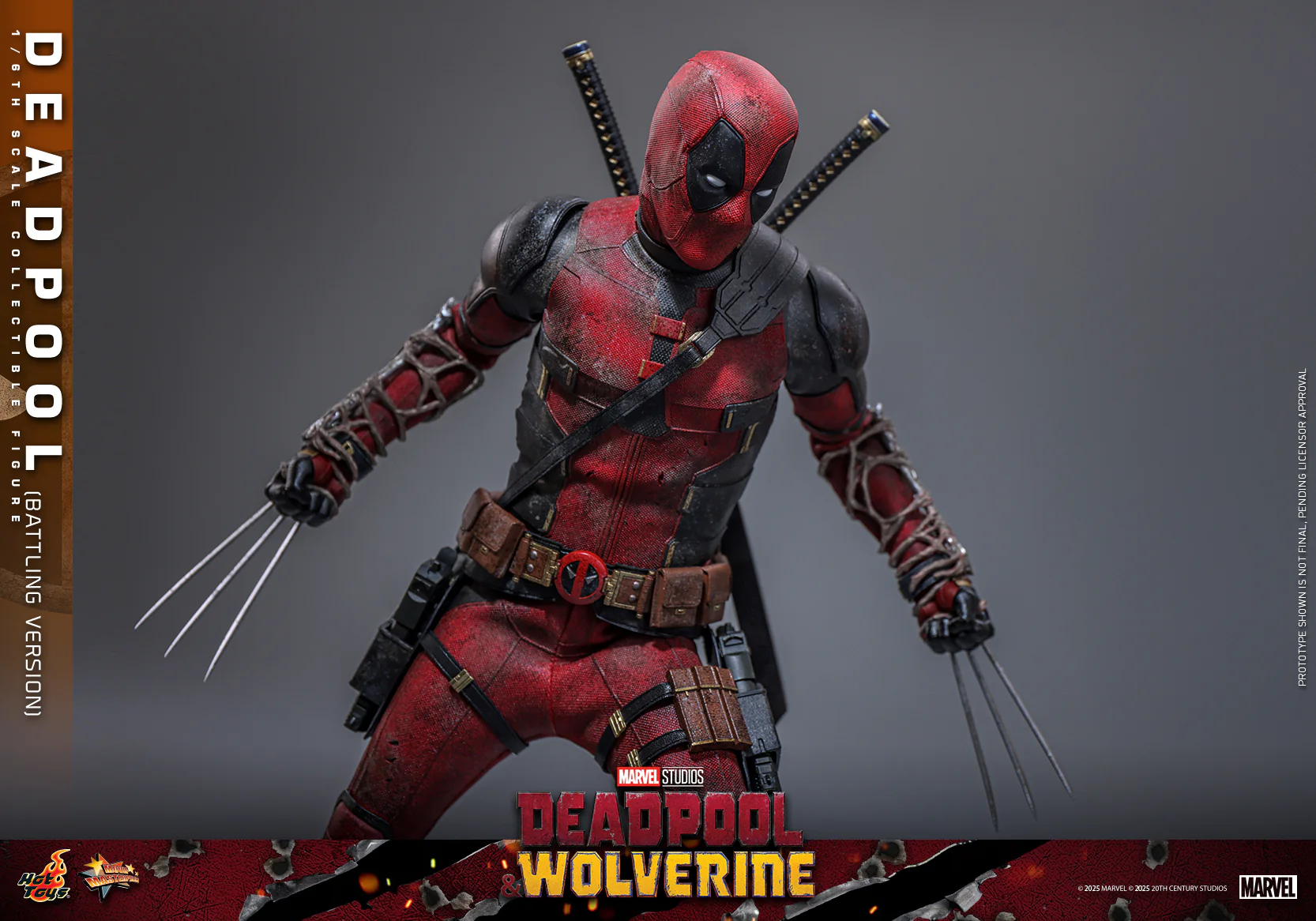 MMS782 - Deadpool & Wolverine - 1/6th scale Deadpool (Battling Version) Collectible Figure - Image 19