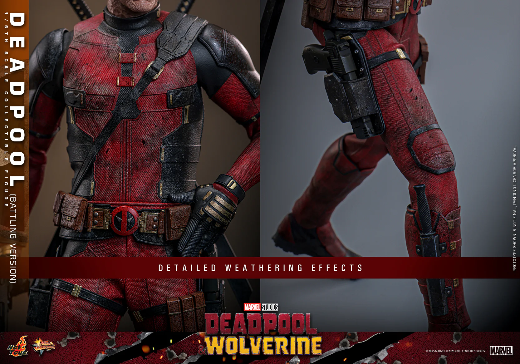MMS782 - Deadpool & Wolverine - 1/6th scale Deadpool (Battling Version) Collectible Figure - Image 20