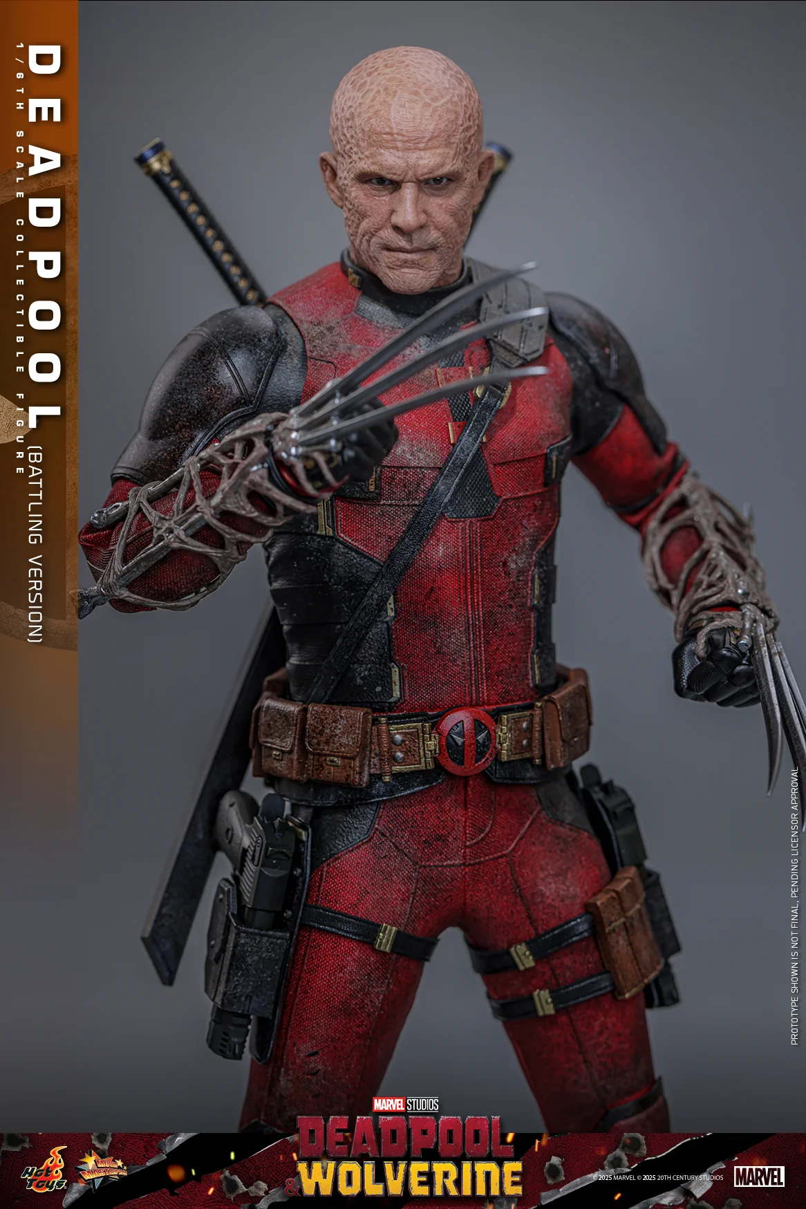 MMS782 - Deadpool & Wolverine - 1/6th scale Deadpool (Battling Version) Collectible Figure - Image 4