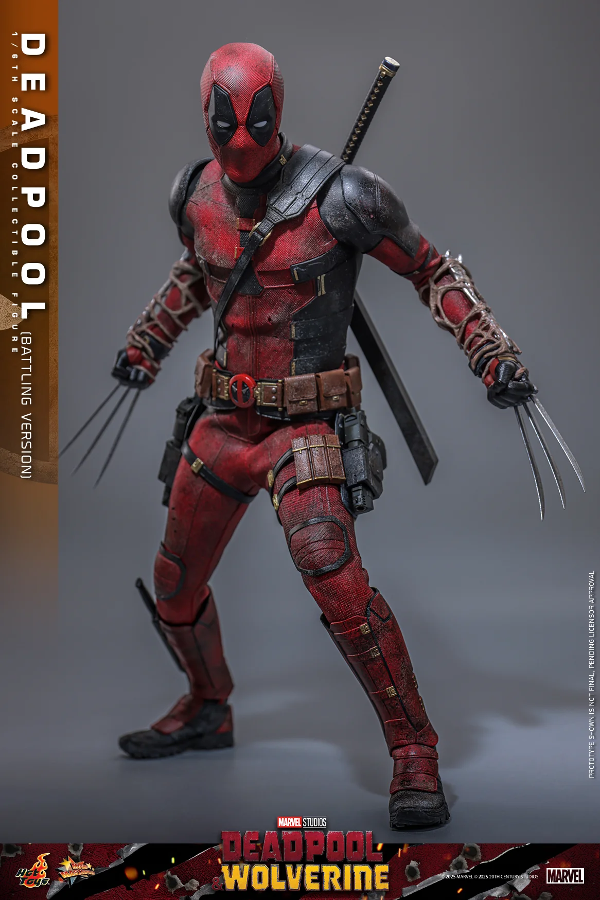 MMS782 - Deadpool & Wolverine - 1/6th scale Deadpool (Battling Version) Collectible Figure - Image 5