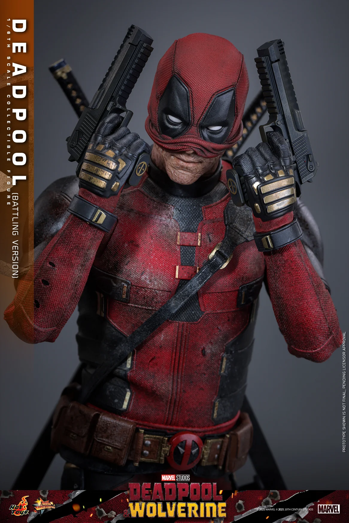 MMS782 - Deadpool & Wolverine - 1/6th scale Deadpool (Battling Version) Collectible Figure - Image 6