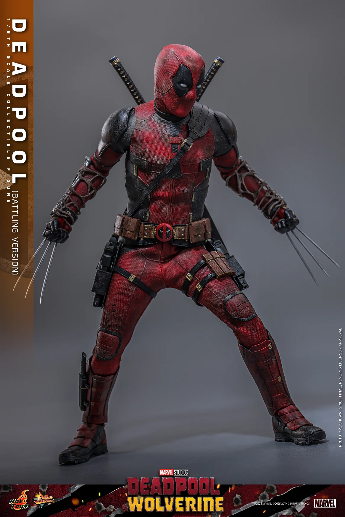 MMS782 - Deadpool & Wolverine - 1/6th scale Deadpool (Battling Version) Collectible Figure - Image 7