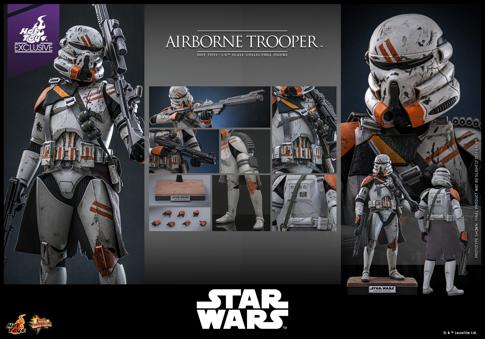 MMS794 - Star Wars: Episode III Revenge of the Sith™ - 1/6th scale Airborne Trooper (212th Attack Battalion) Collectible Figure [Hot Toys Exclusive] - Image 2